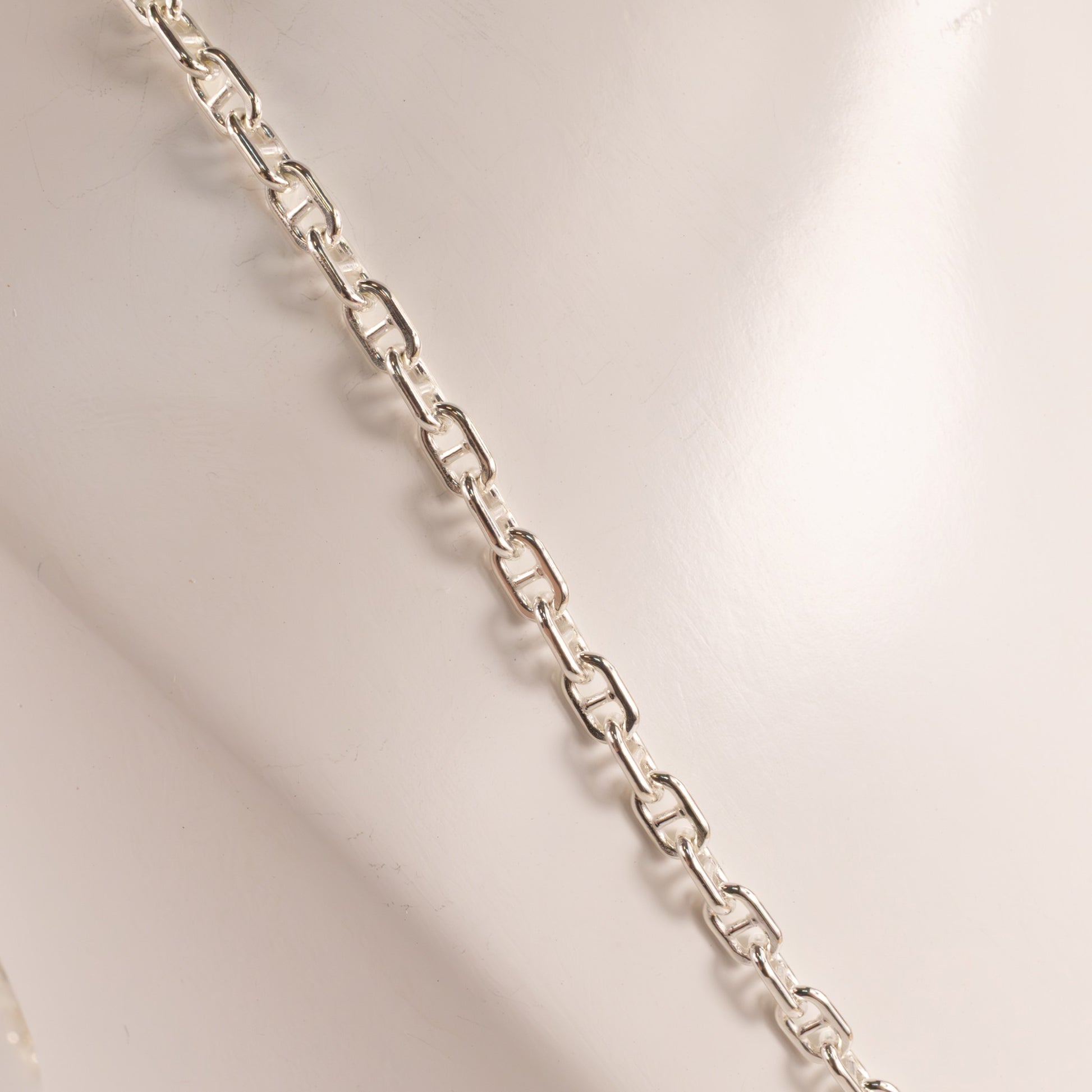 Sterling Silver Anchor 3.0mm 22" Chain