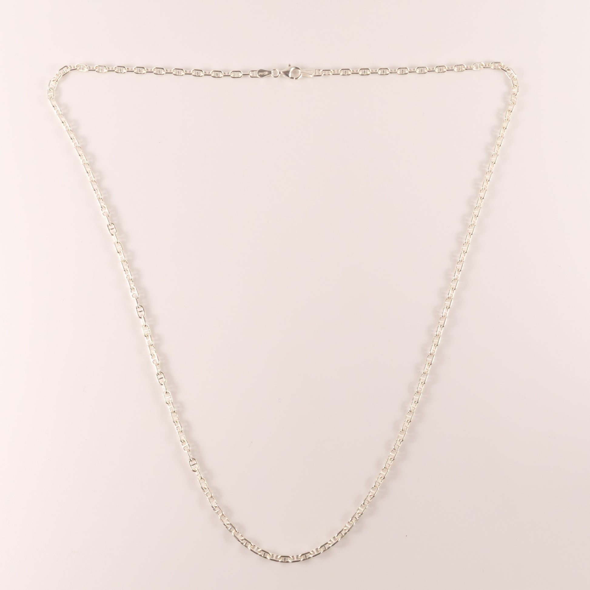 Sterling Silver Anchor 3.0mm 22" Chain