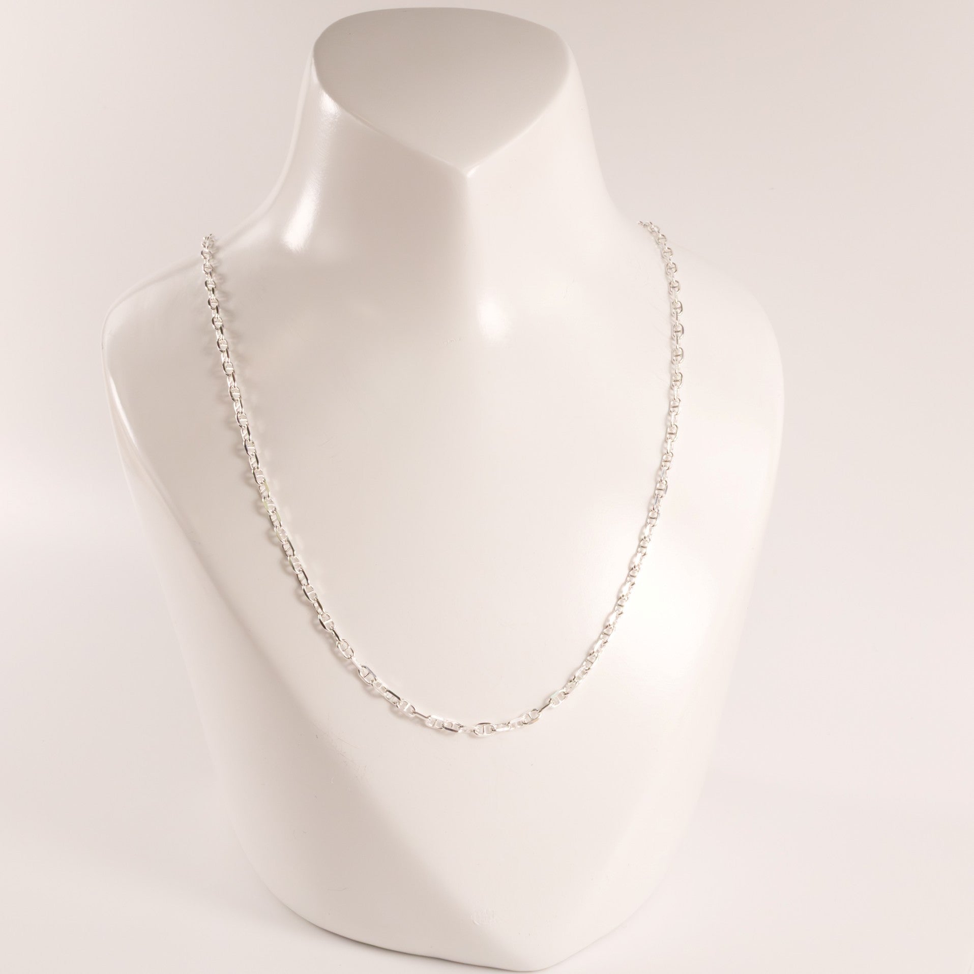 Sterling Silver Anchor 2.3mm 20" Chain