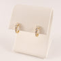 14KYG Lab Grown Diamond Graduated Huggie Hoop Earrings