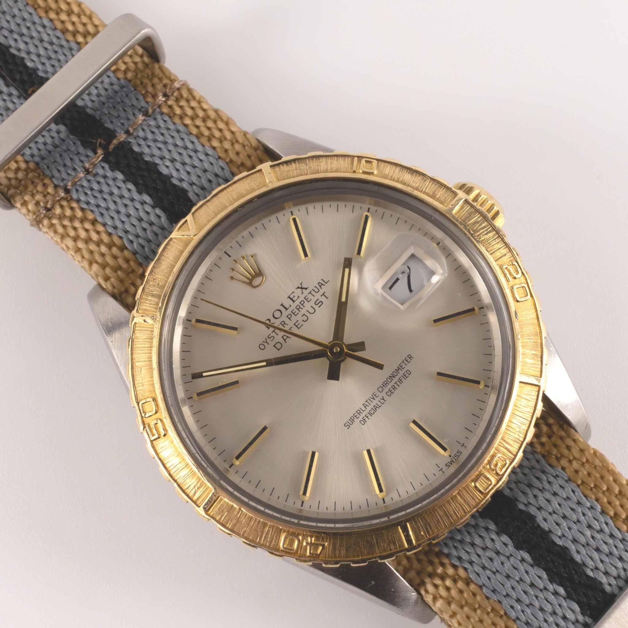 Vintage Rolex 1986 Datejust 18KYG Thunderbird Bezel Watch