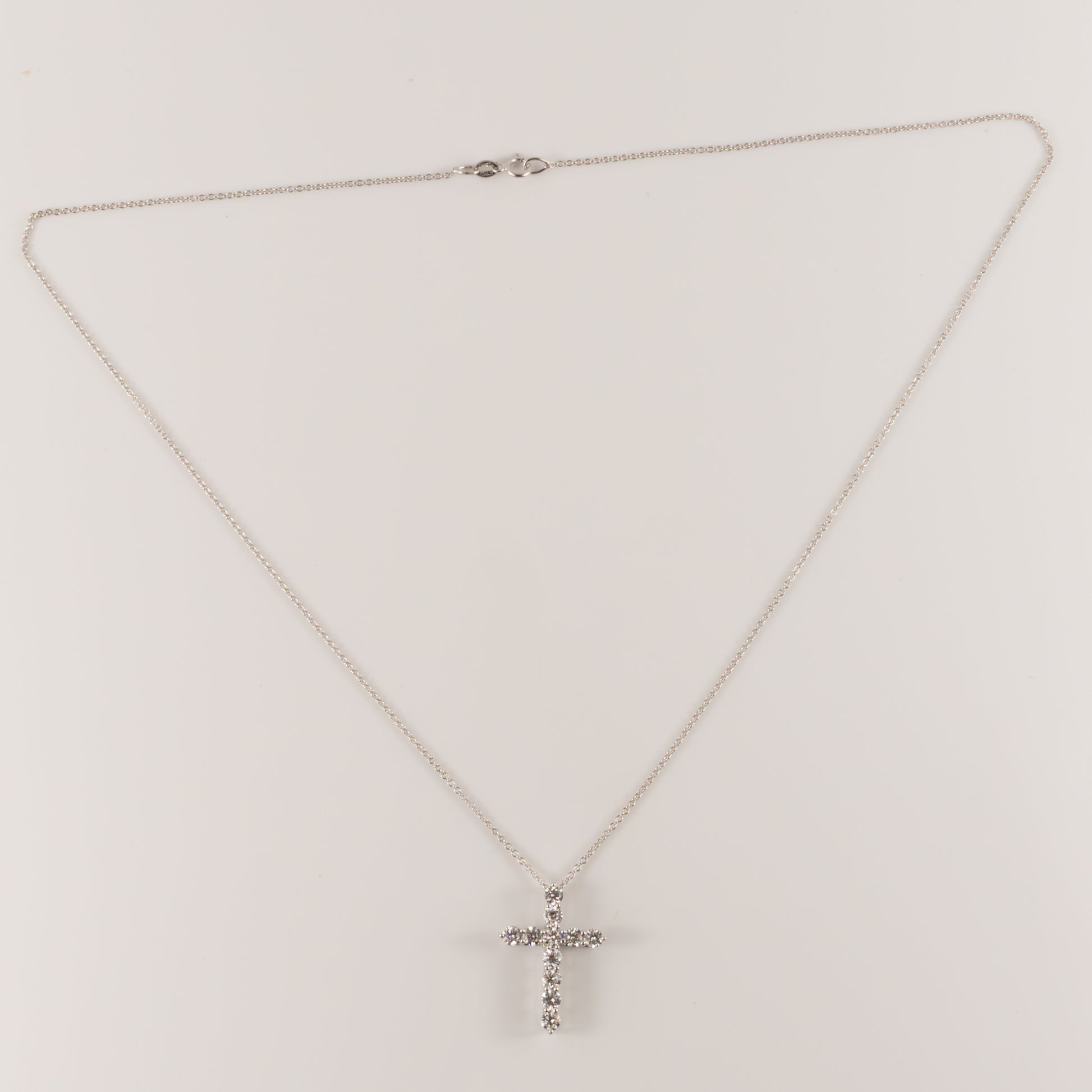 14KWG Lab Grown Diamond Cross Necklace