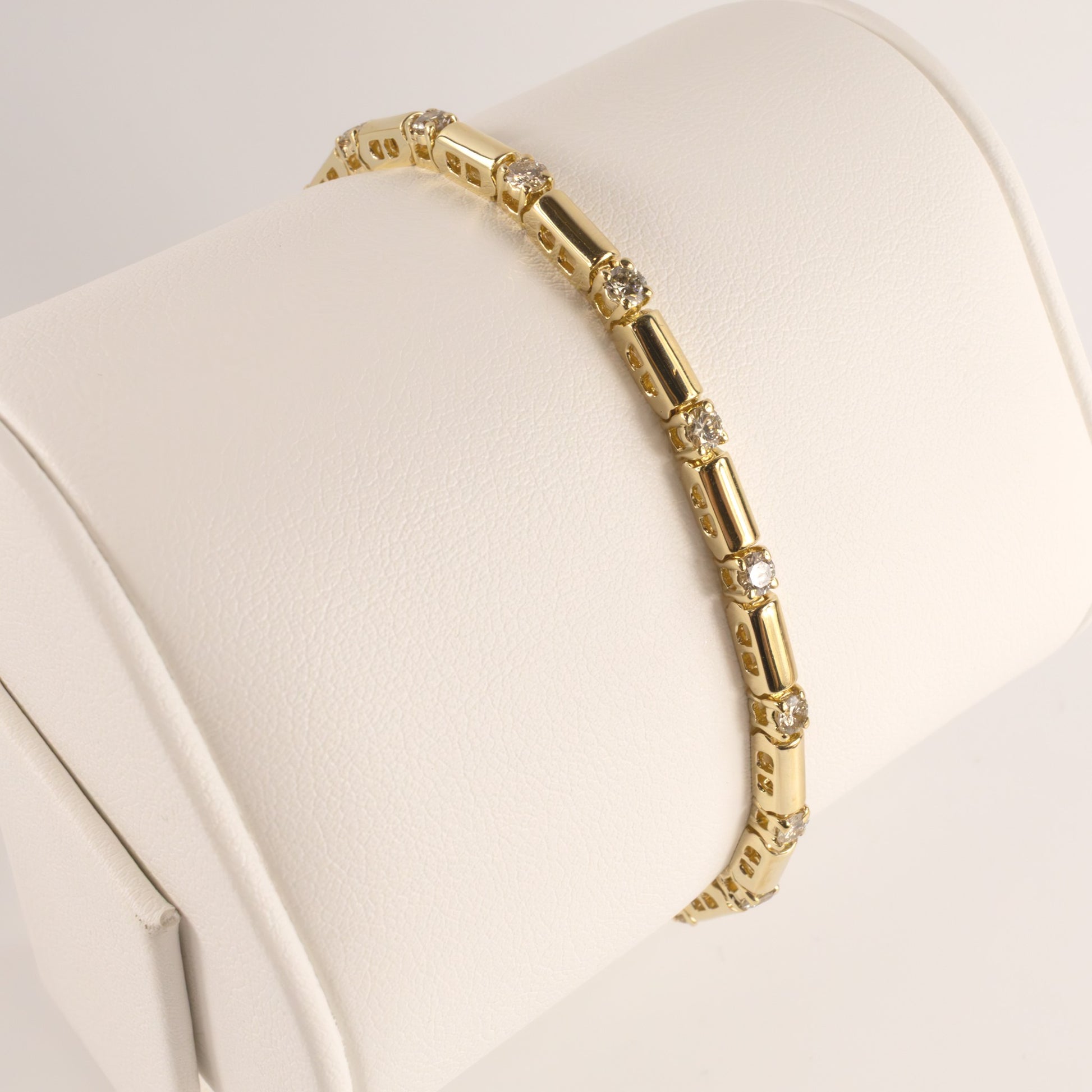 14KYG Diamond 1.80cttw Long Link Tennis Bracelet