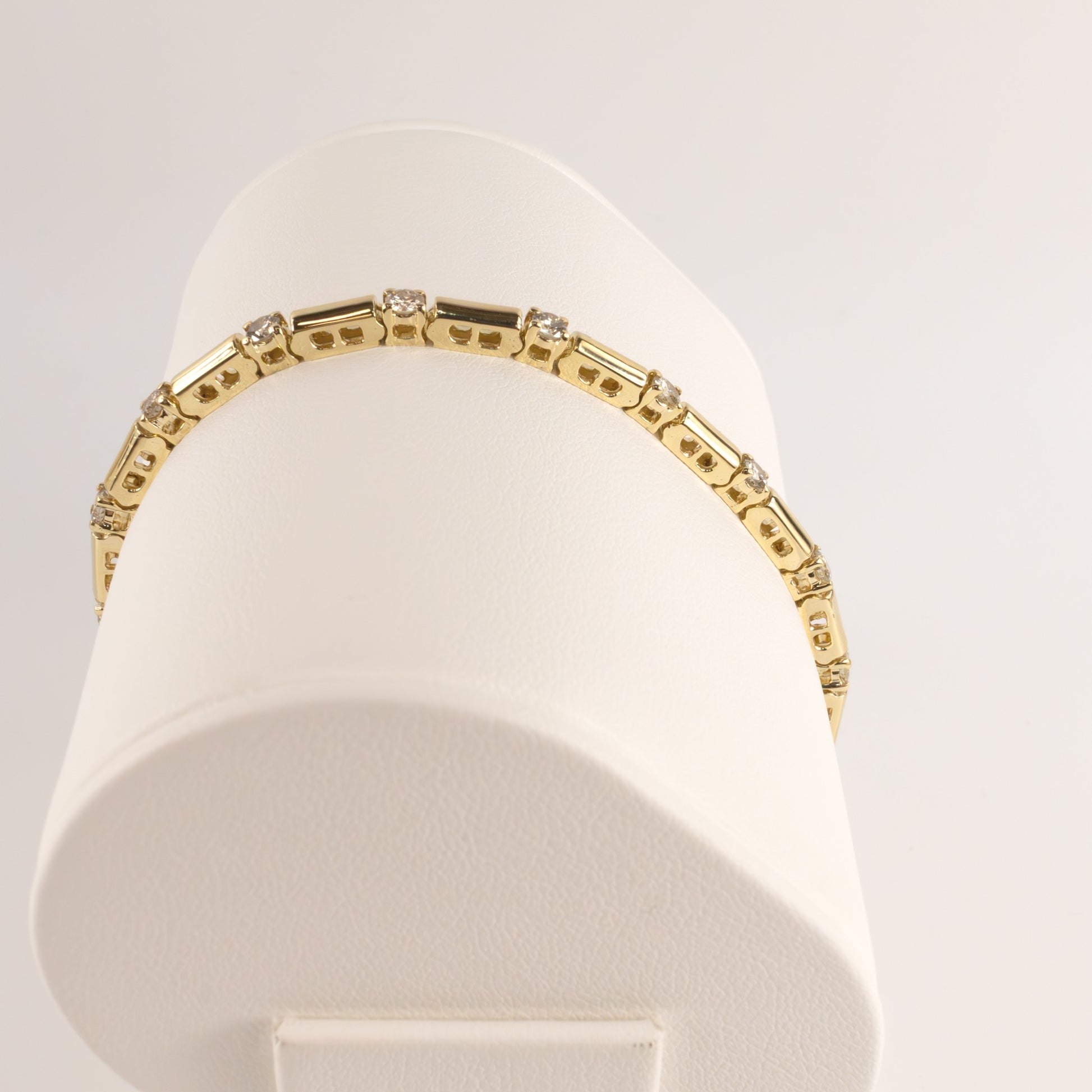 14KYG Diamond 1.80cttw Long Link Tennis Bracelet