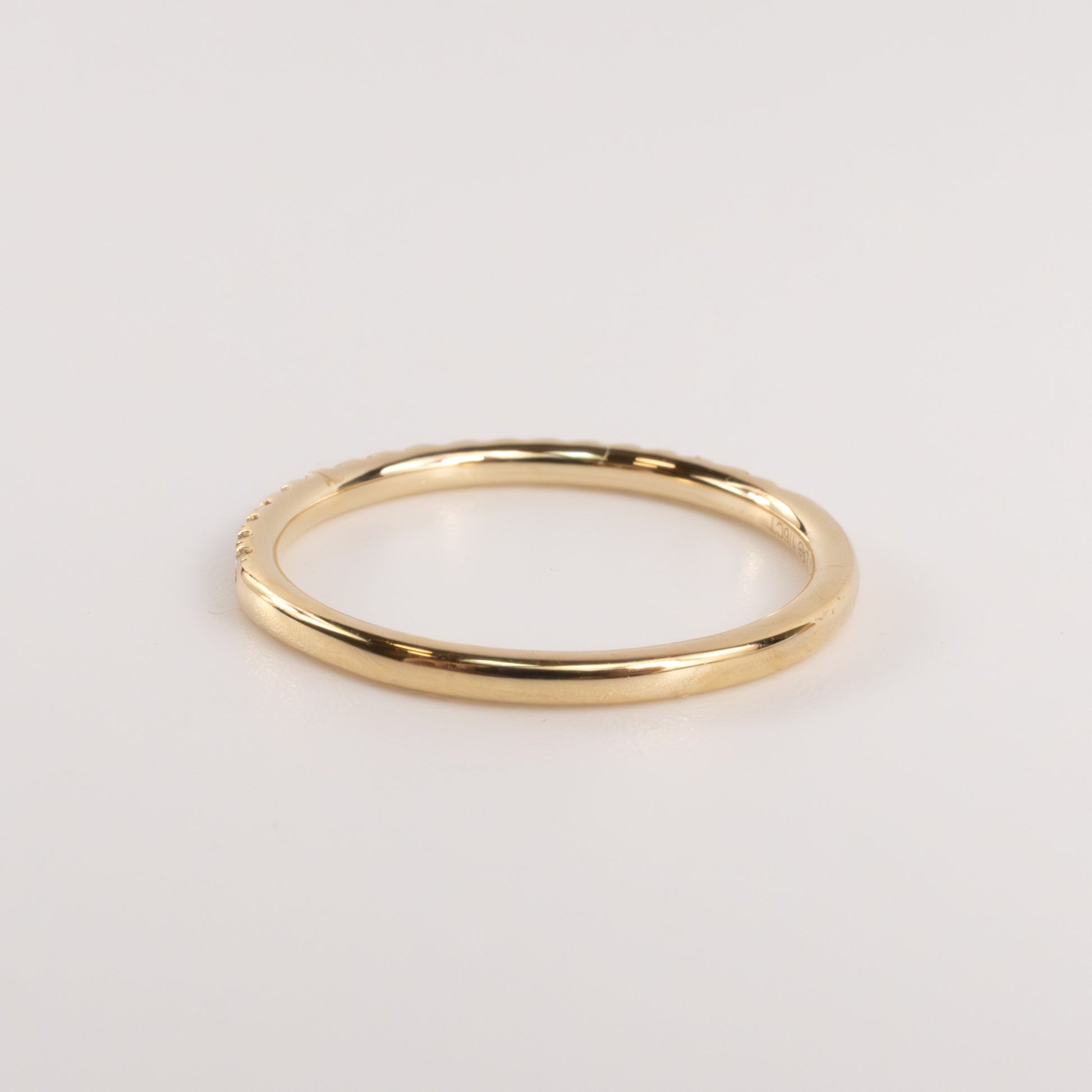 14KYG Lab Grown 0.16cttw Half-Way Diamond Band
