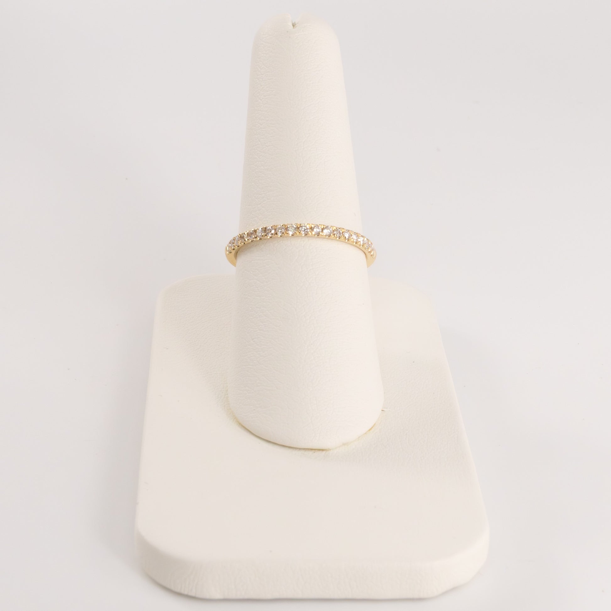 14KYG Lab Grown 0.16cttw Half-Way Diamond Band