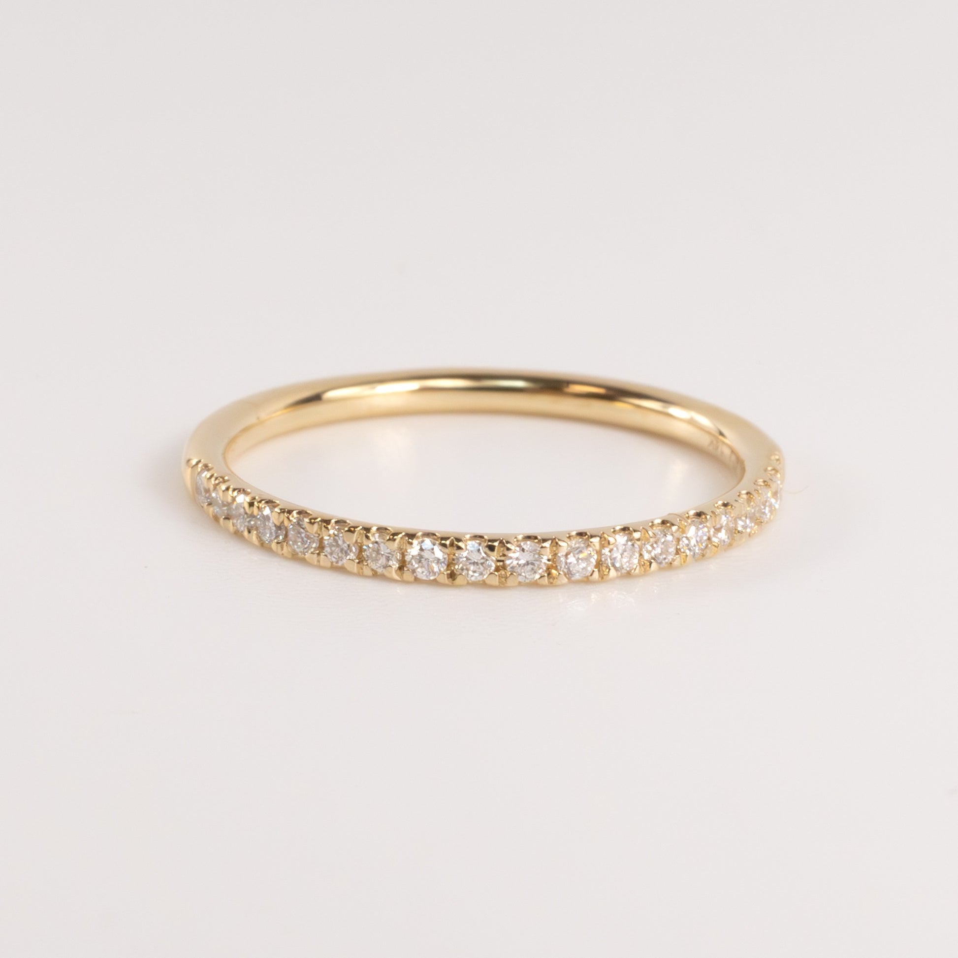 14KYG Lab Grown 0.16cttw Half-Way Diamond Band