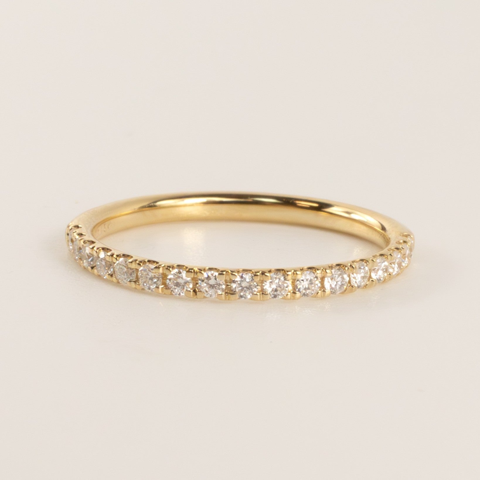 14KYG Lab Grown 0.24cttw Half-Way Diamond Band