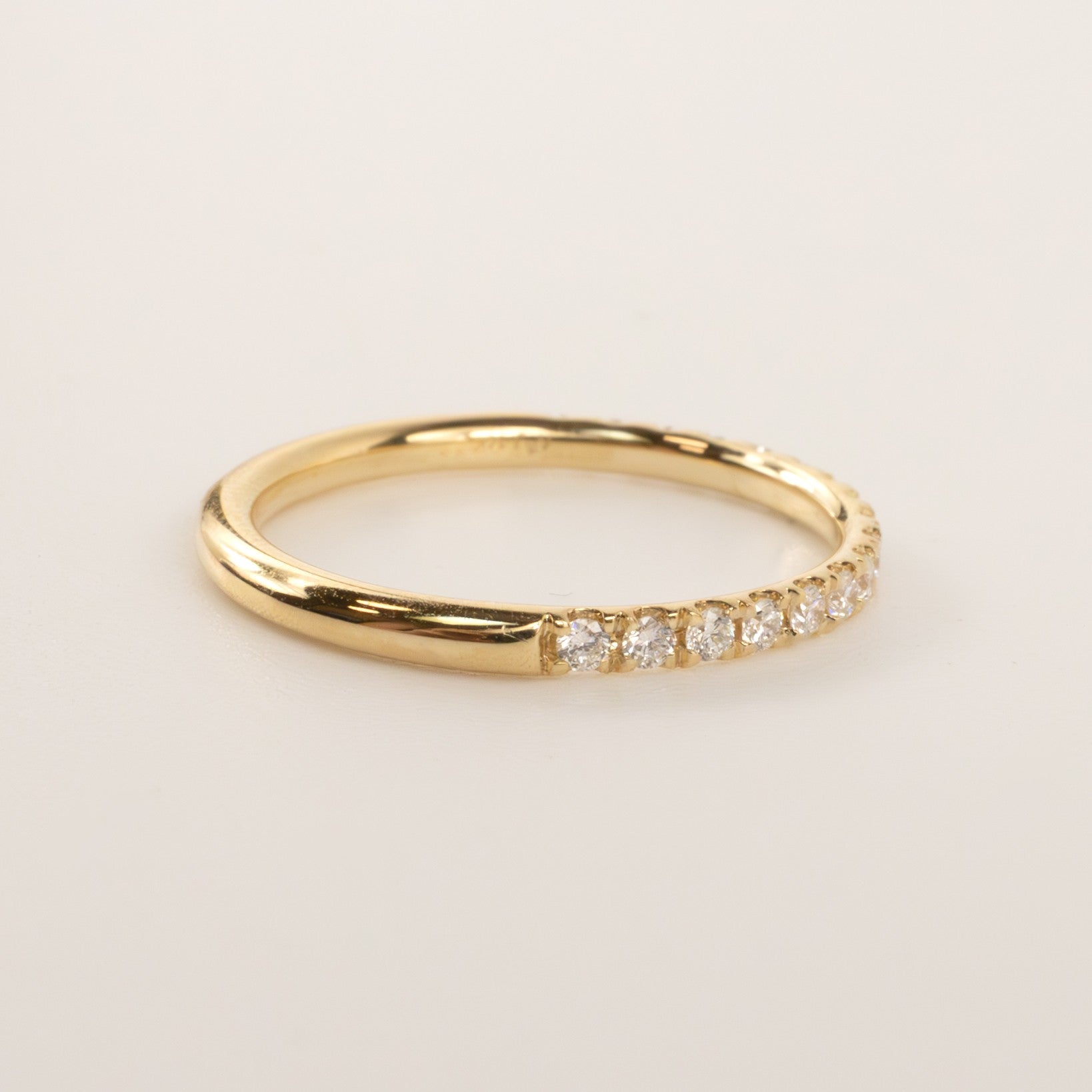 14KYG Lab Grown 0.24cttw Half-Way Diamond Band