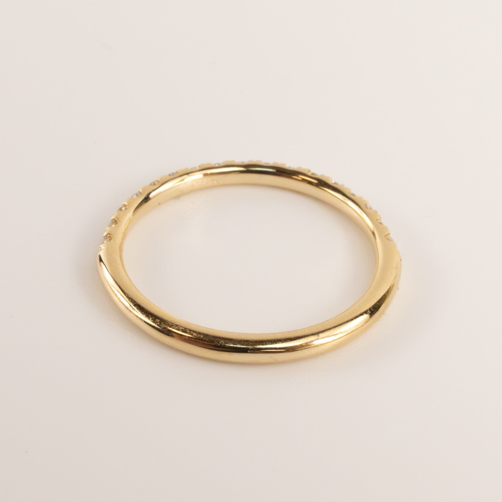 14KYG Lab Grown 0.24cttw Half-Way Diamond Band