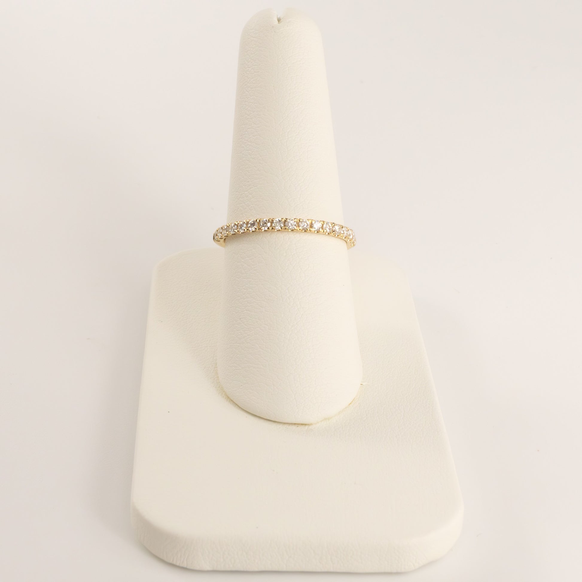 14KYG Lab Grown 0.24cttw Half-Way Diamond Band