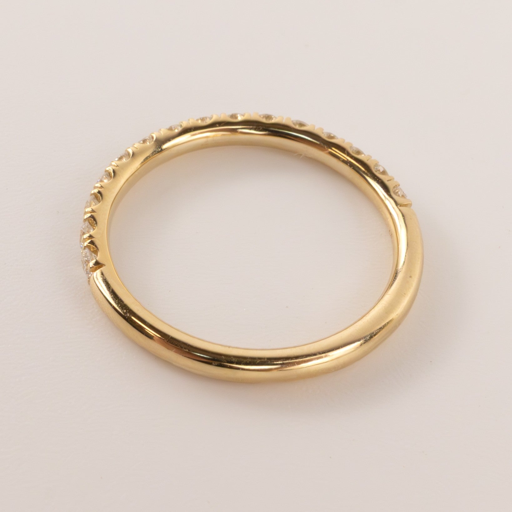 14KYG Lab Grown 0.38cttw Half-Way Diamond Band