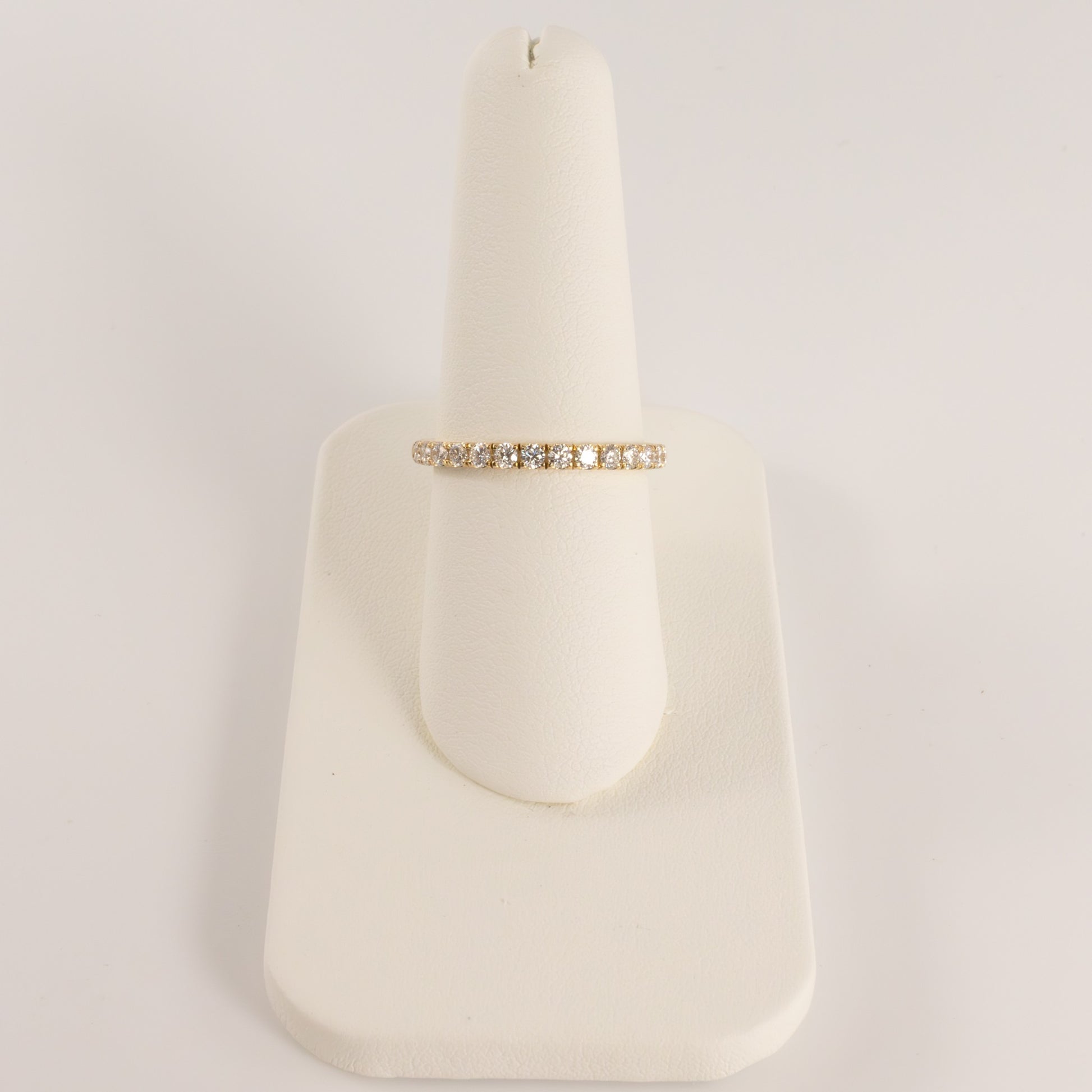 14KYG Lab Grown 0.38cttw Half-Way Diamond Band