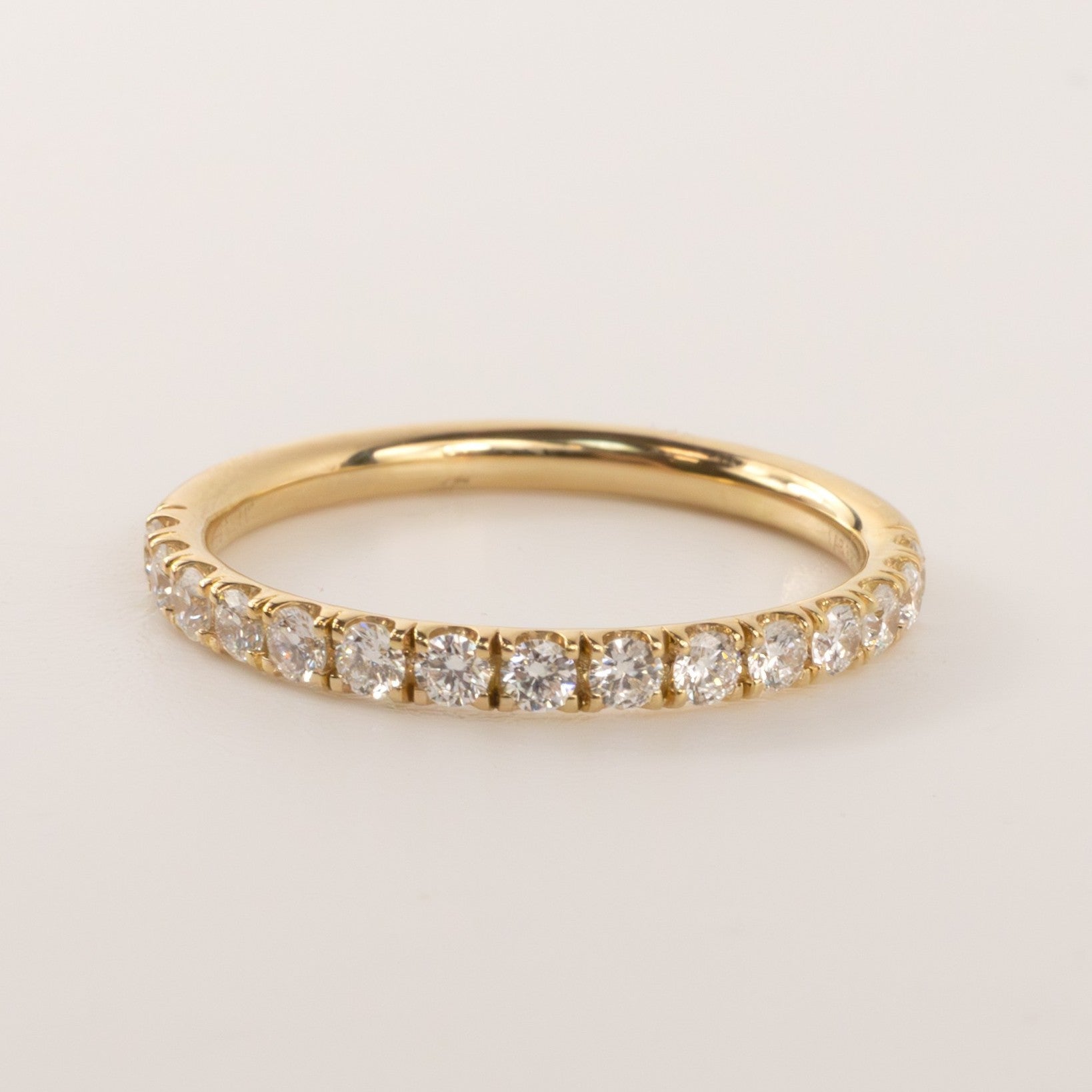 14KYG Lab Grown 0.38cttw Half-Way Diamond Band
