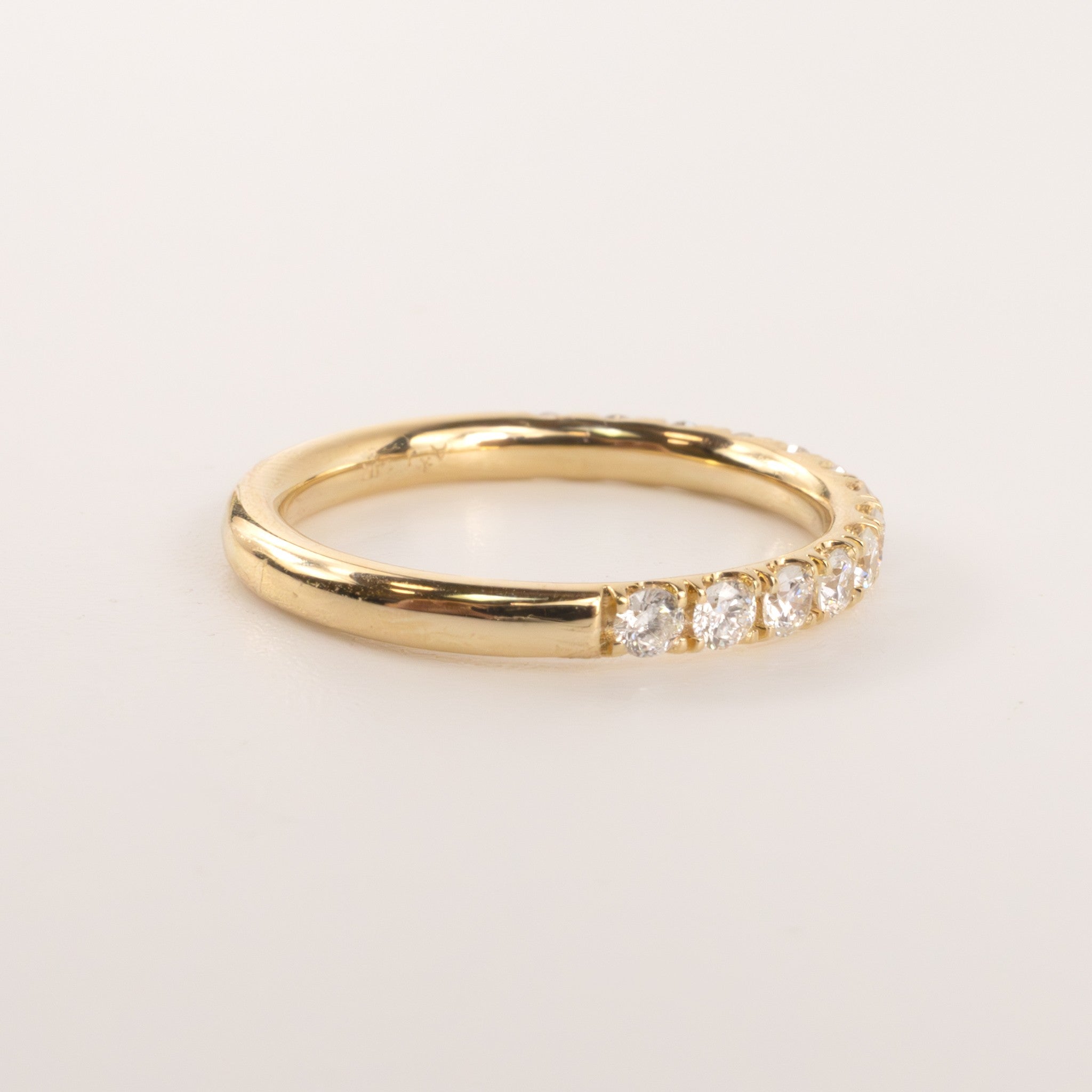 14KYG Lab Grown 0.52cttw Half-Way Diamond Band