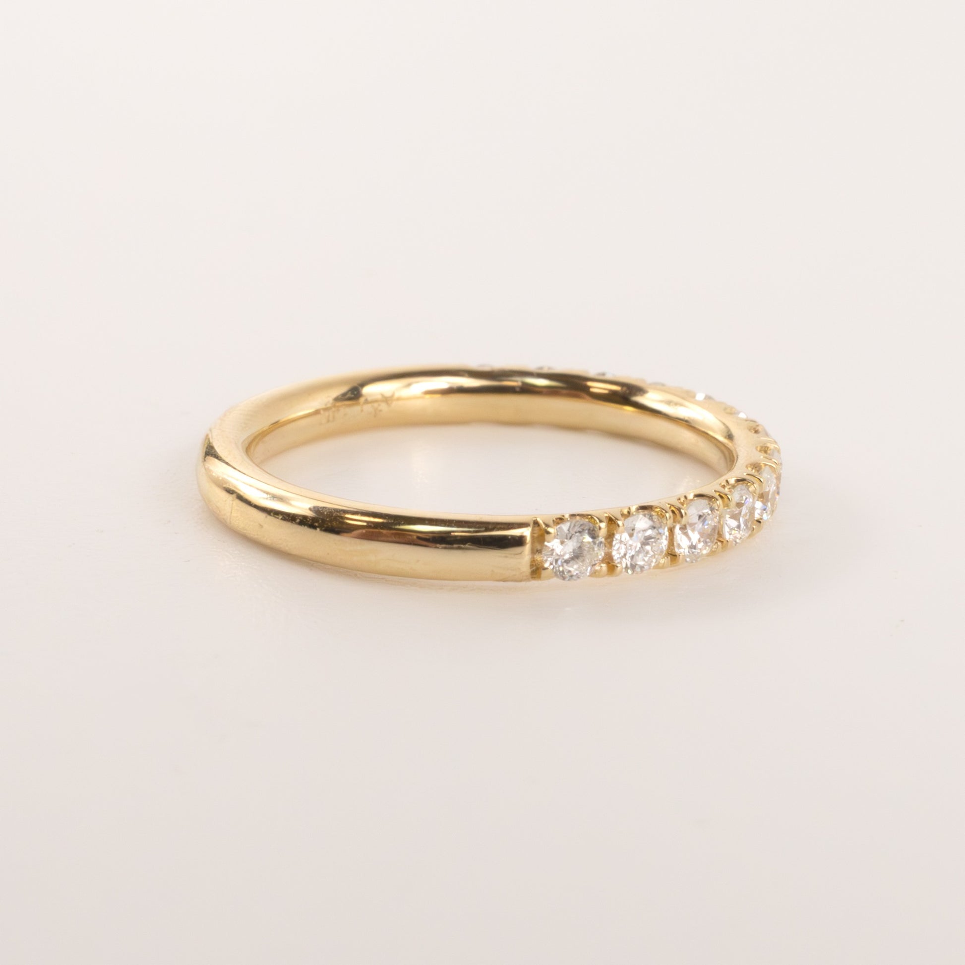 14KYG Lab Grown 0.52cttw Half-Way Diamond Band