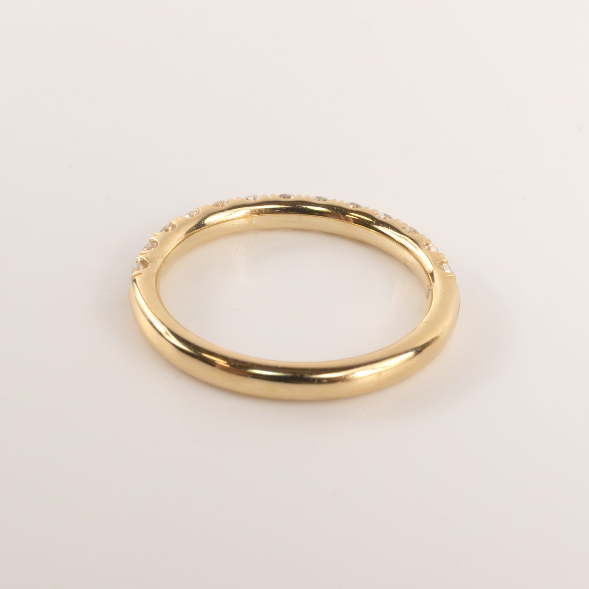 14KYG Lab Grown 0.52cttw Half-Way Diamond Band