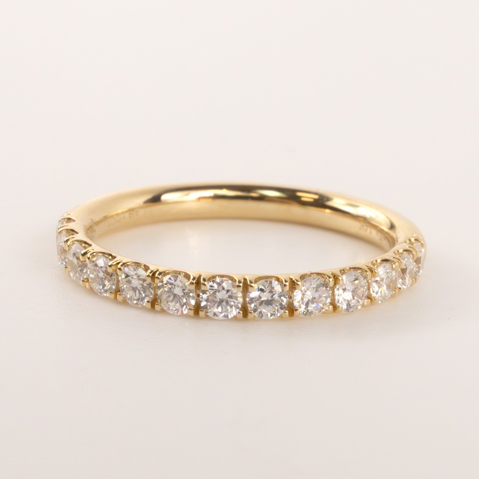 14KYG Lab Grown 0.52cttw Half-Way Diamond Band