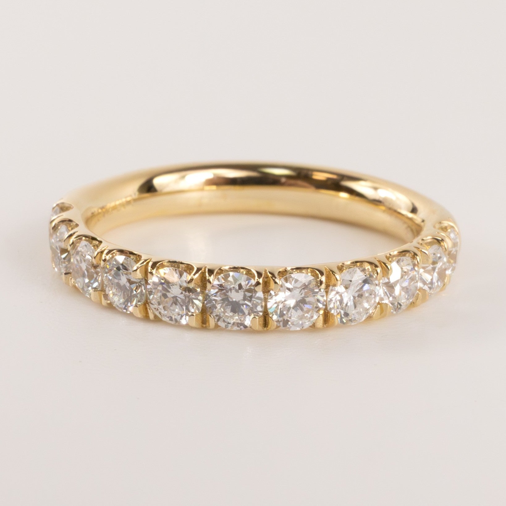 14KYG Lab Grown 0.80cttw Half-Way Diamond Band