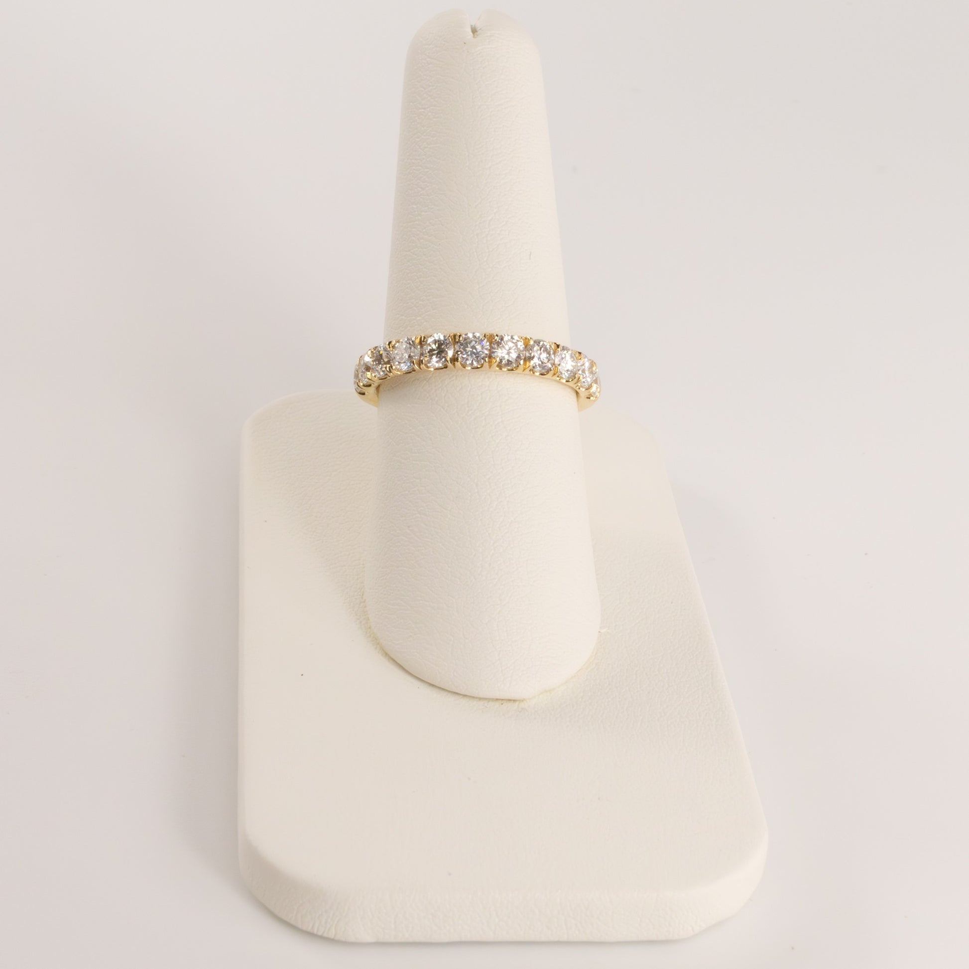 14KYG Lab Grown 0.80cttw Half-Way Diamond Band