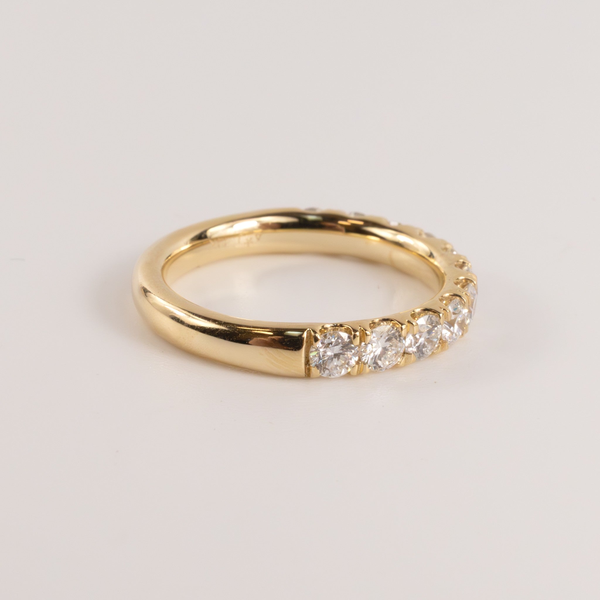 14KYG Lab Grown 1.01cttw Half-Way Diamond Band