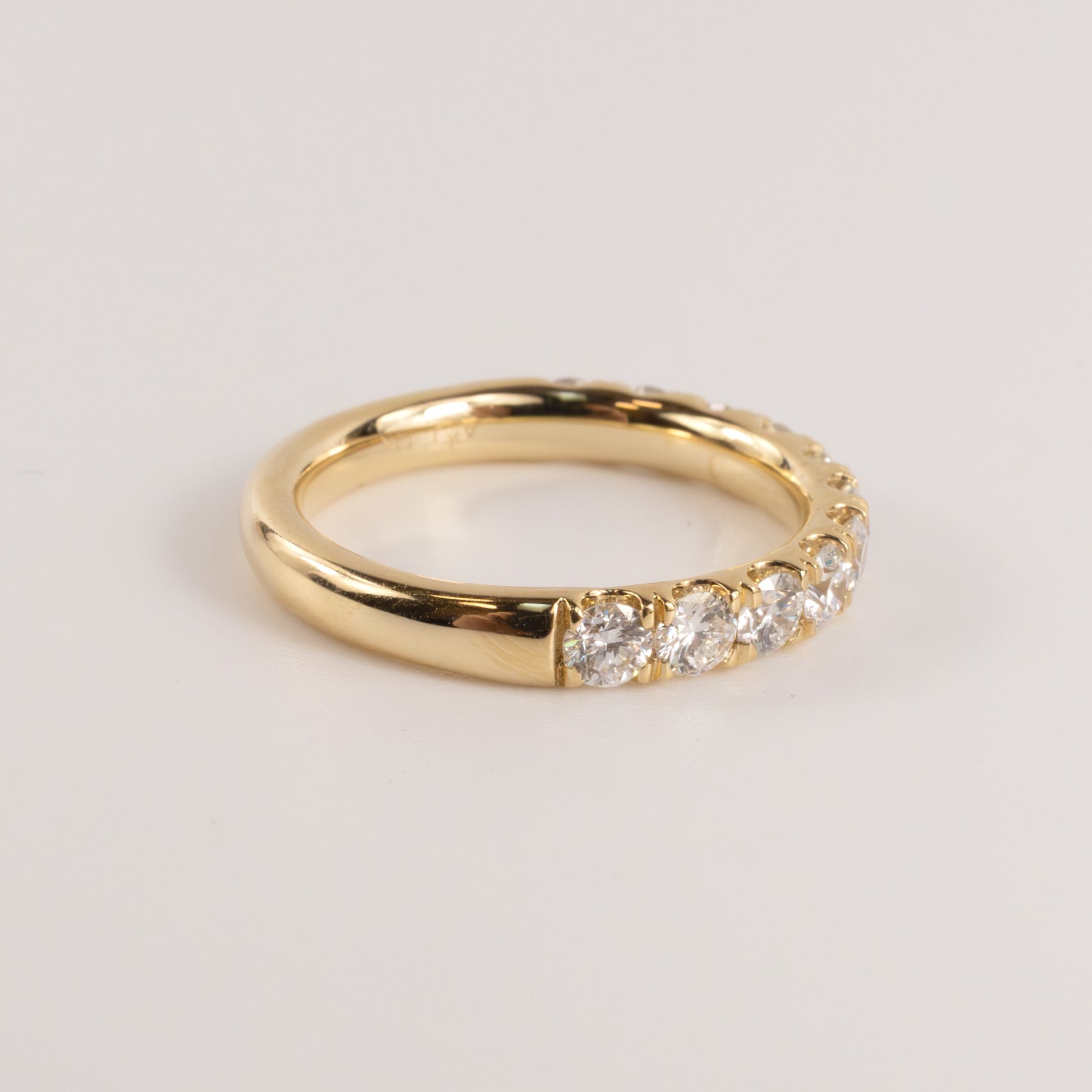 14KYG Lab Grown 1.01cttw Half-Way Diamond Band