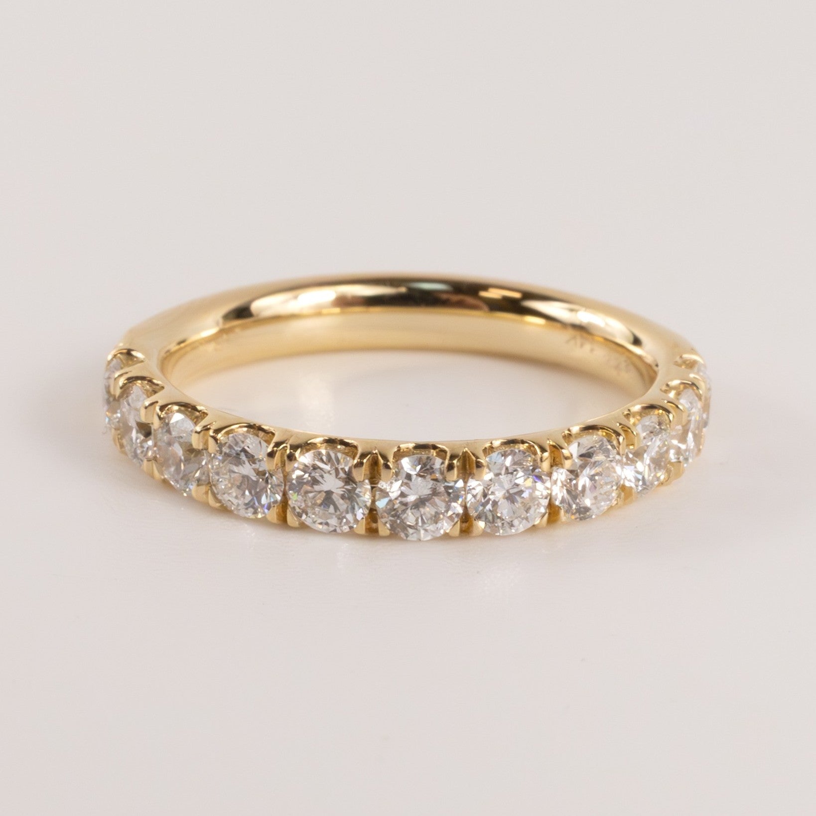 14KYG Lab Grown 1.01cttw Half-Way Diamond Band
