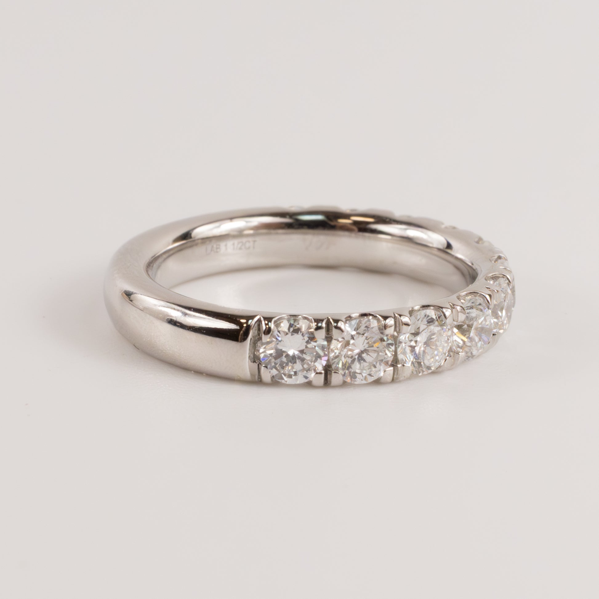 14KWG Lab Grown 1.54cttw Half-Way Diamond Band