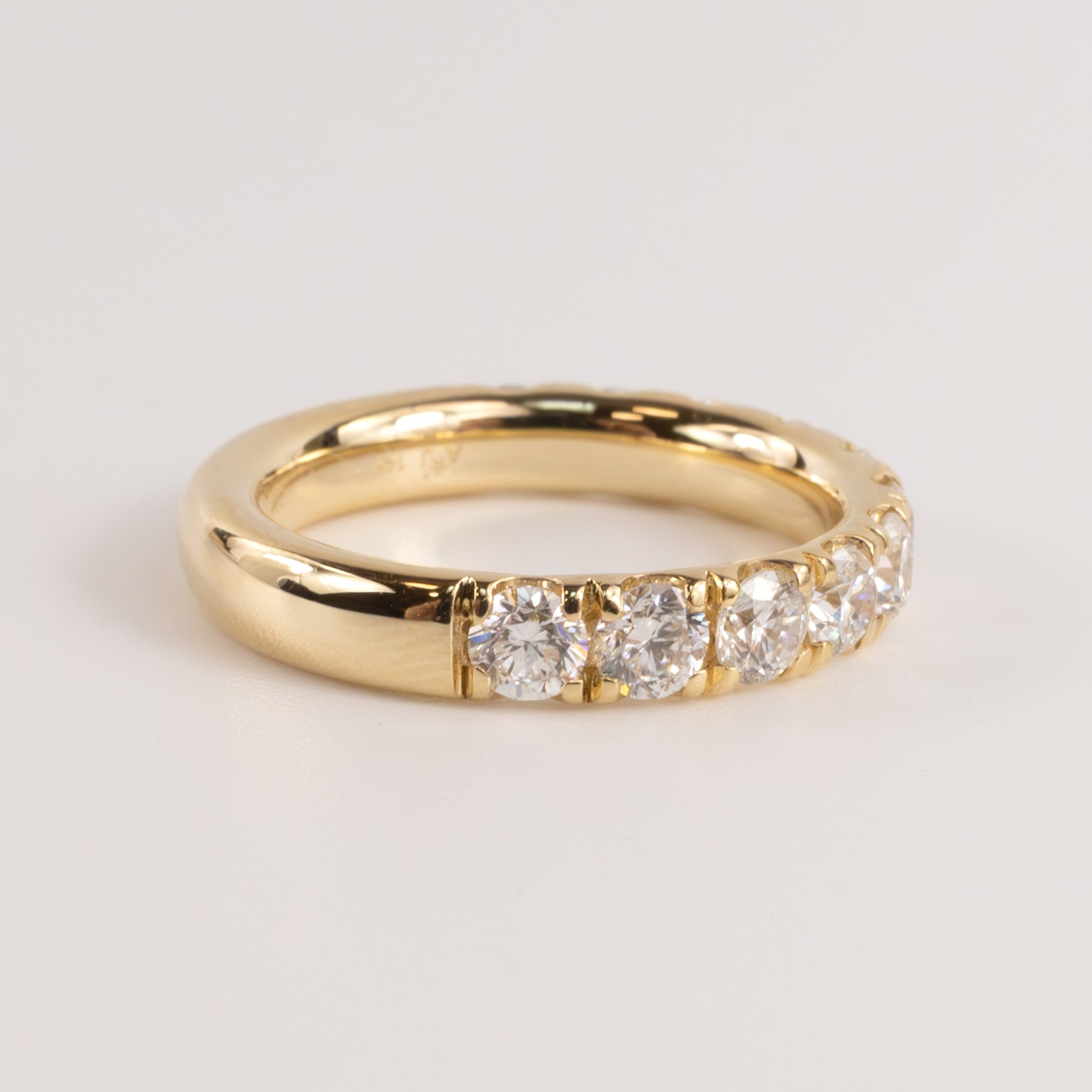 14KYG Lab Grown 1.55cttw Half-Way Diamond Band