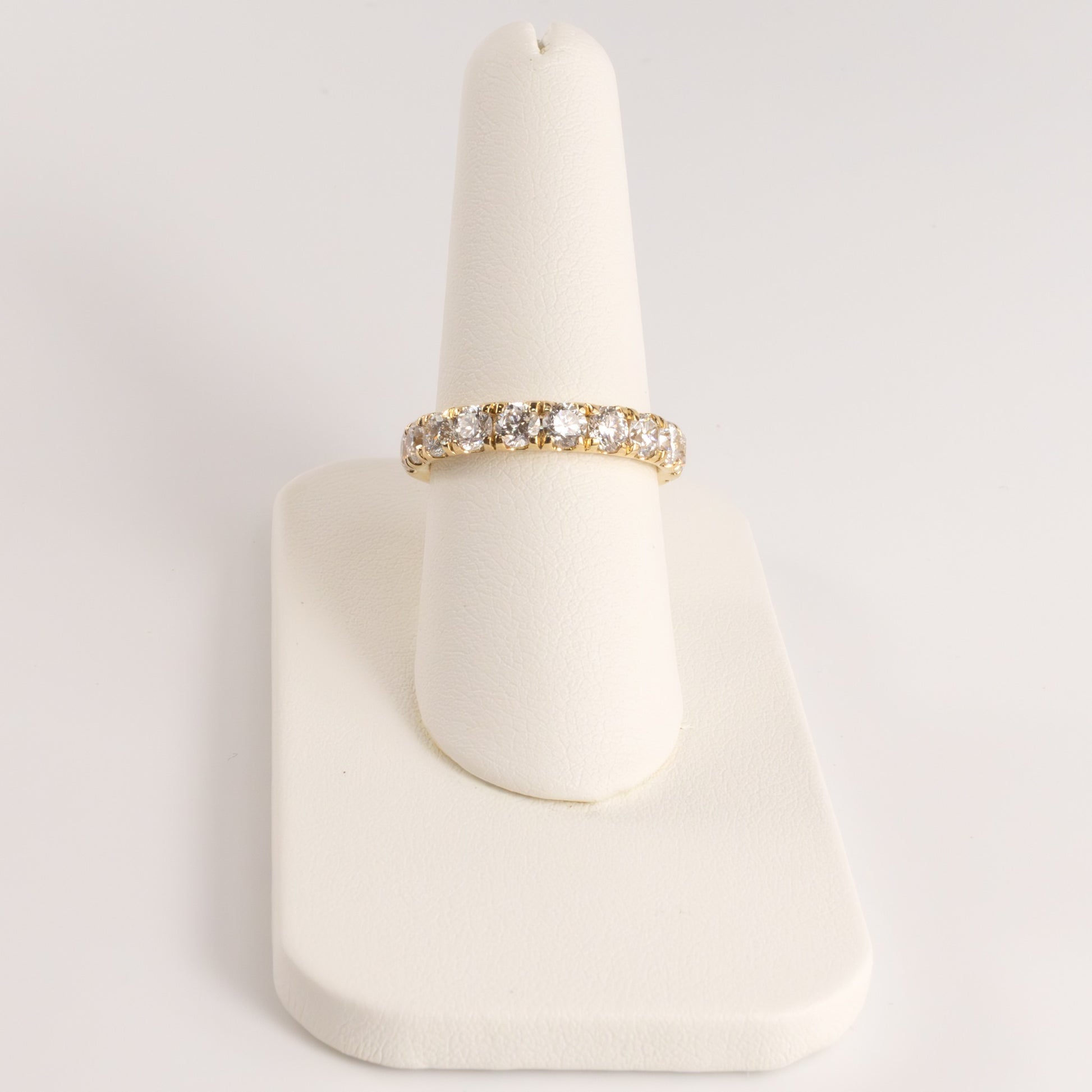 14KYG Lab Grown 1.55cttw Half-Way Diamond Band