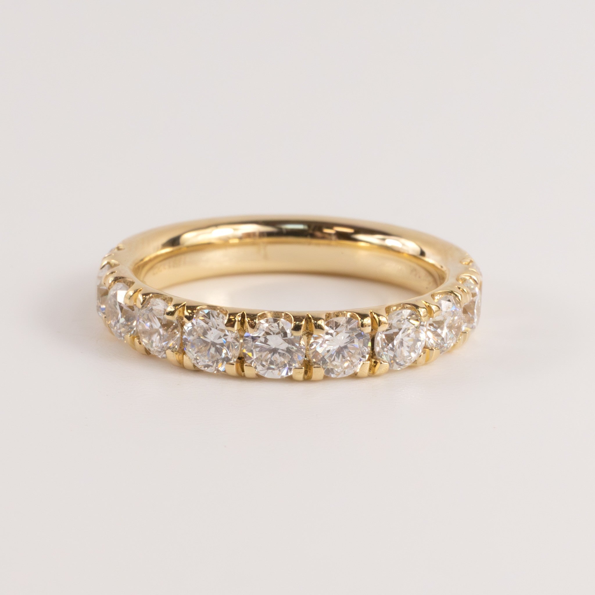 14KYG Lab Grown 1.55cttw Half-Way Diamond Band
