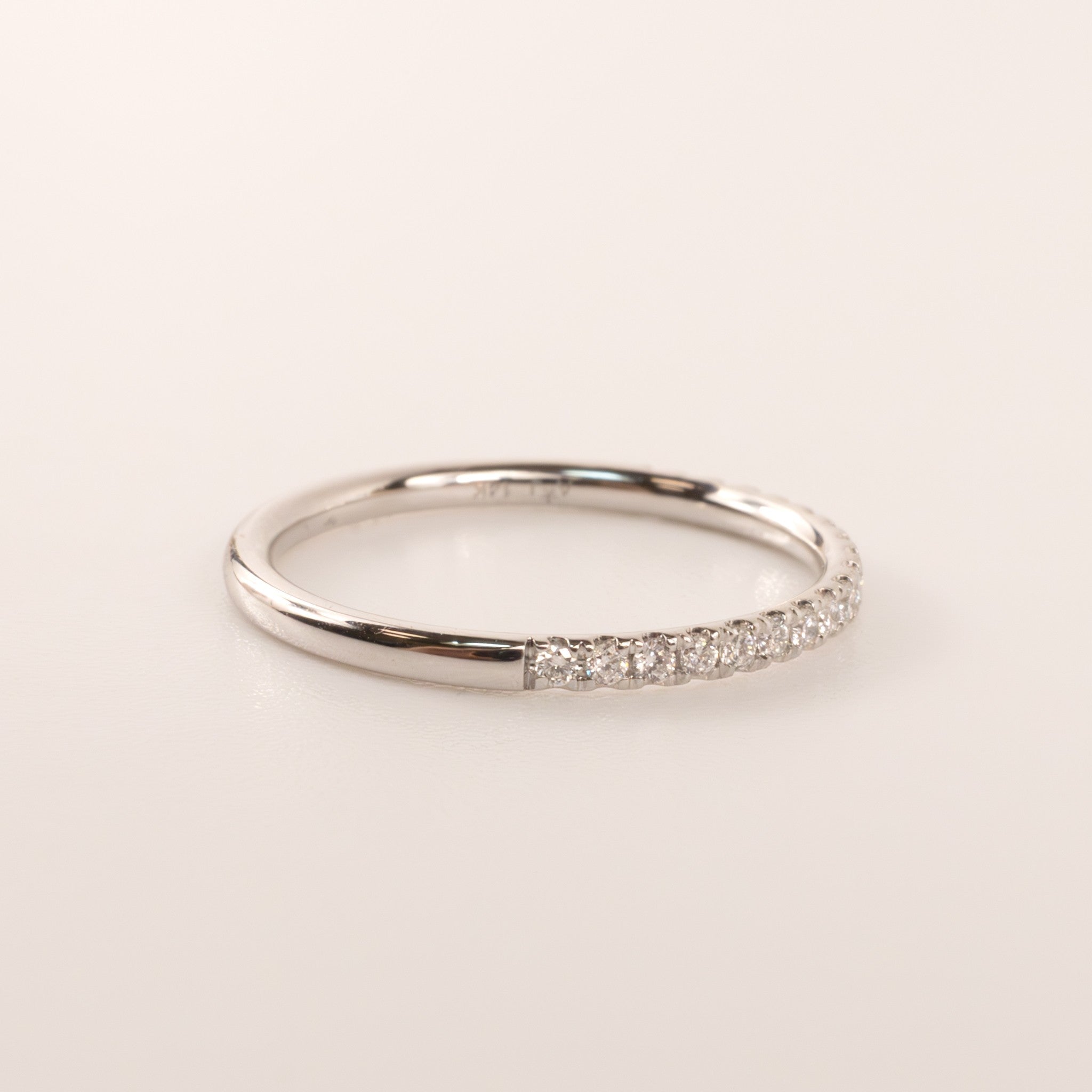 14KWG Lab Grown 0.15cttw Half-Way Diamond Band