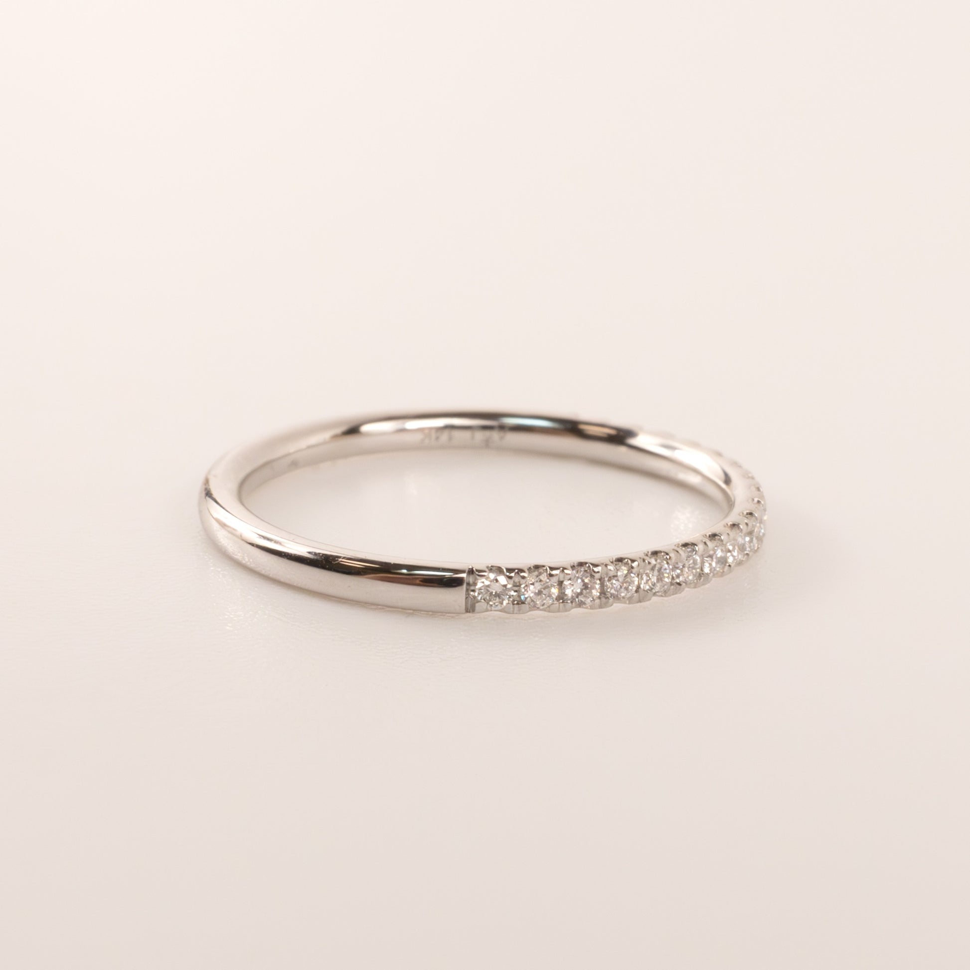 14KWG Lab Grown 0.15cttw Half-Way Diamond Band