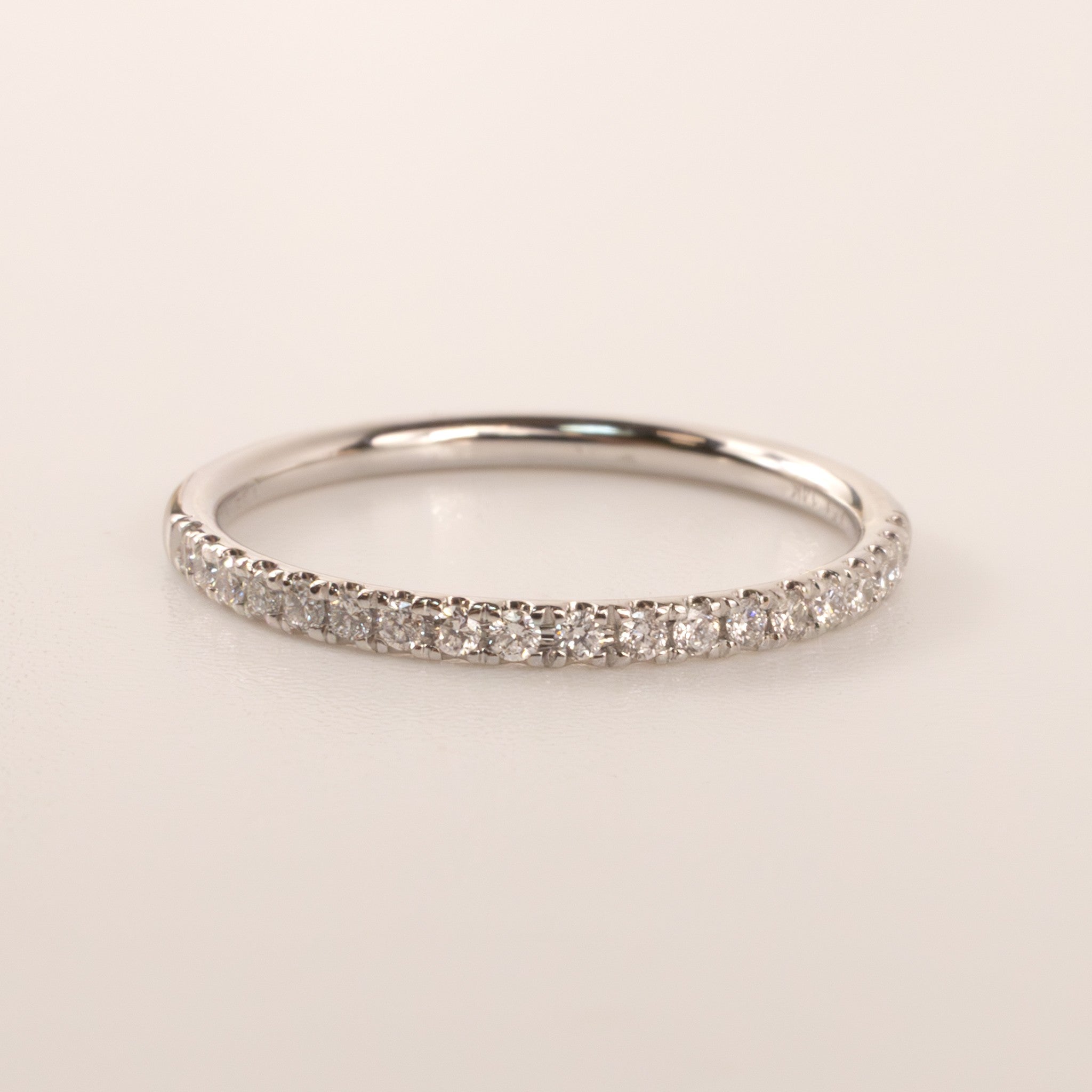 14KWG Lab Grown 0.15cttw Half-Way Diamond Band