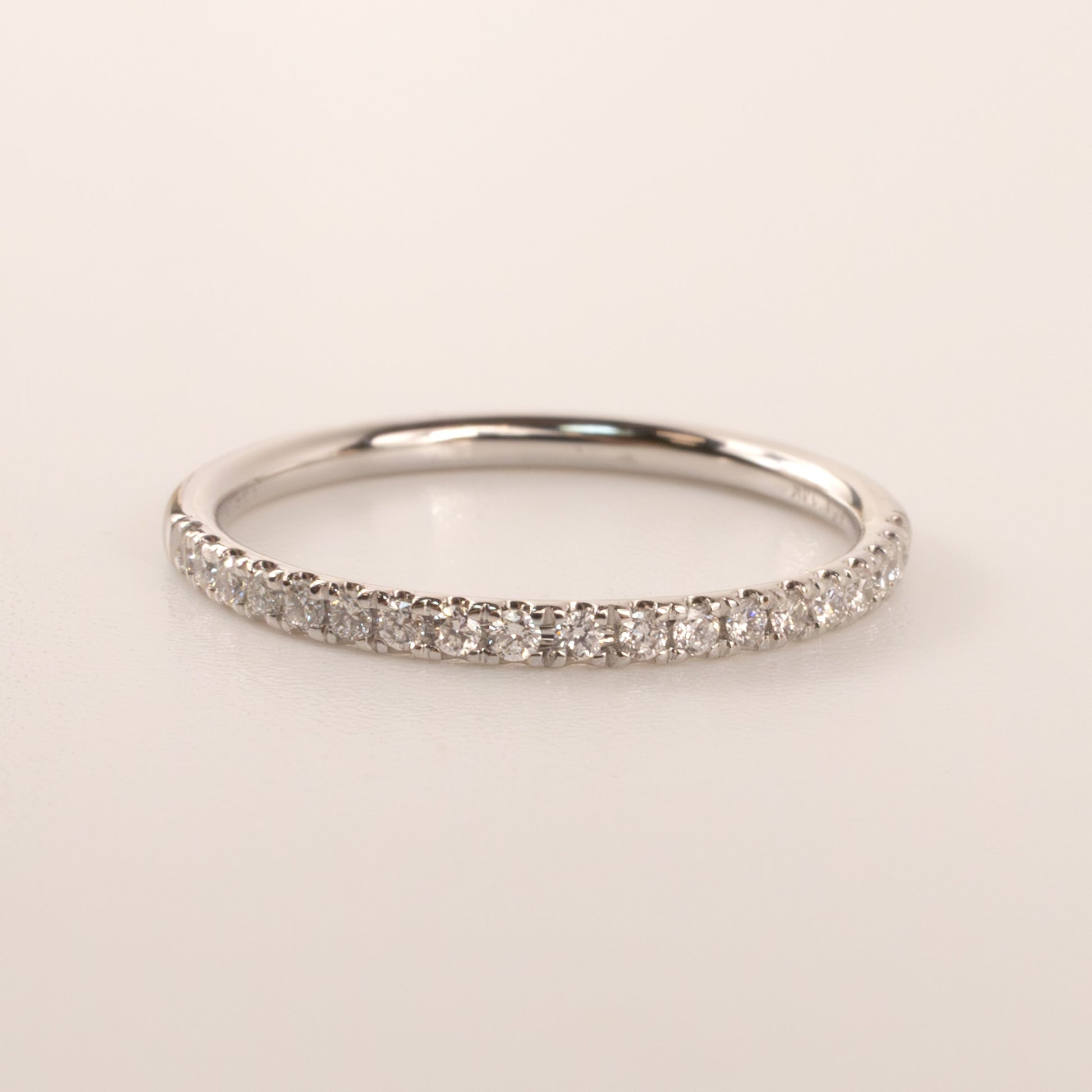 14KWG Lab Grown 0.15cttw Half-Way Diamond Band
