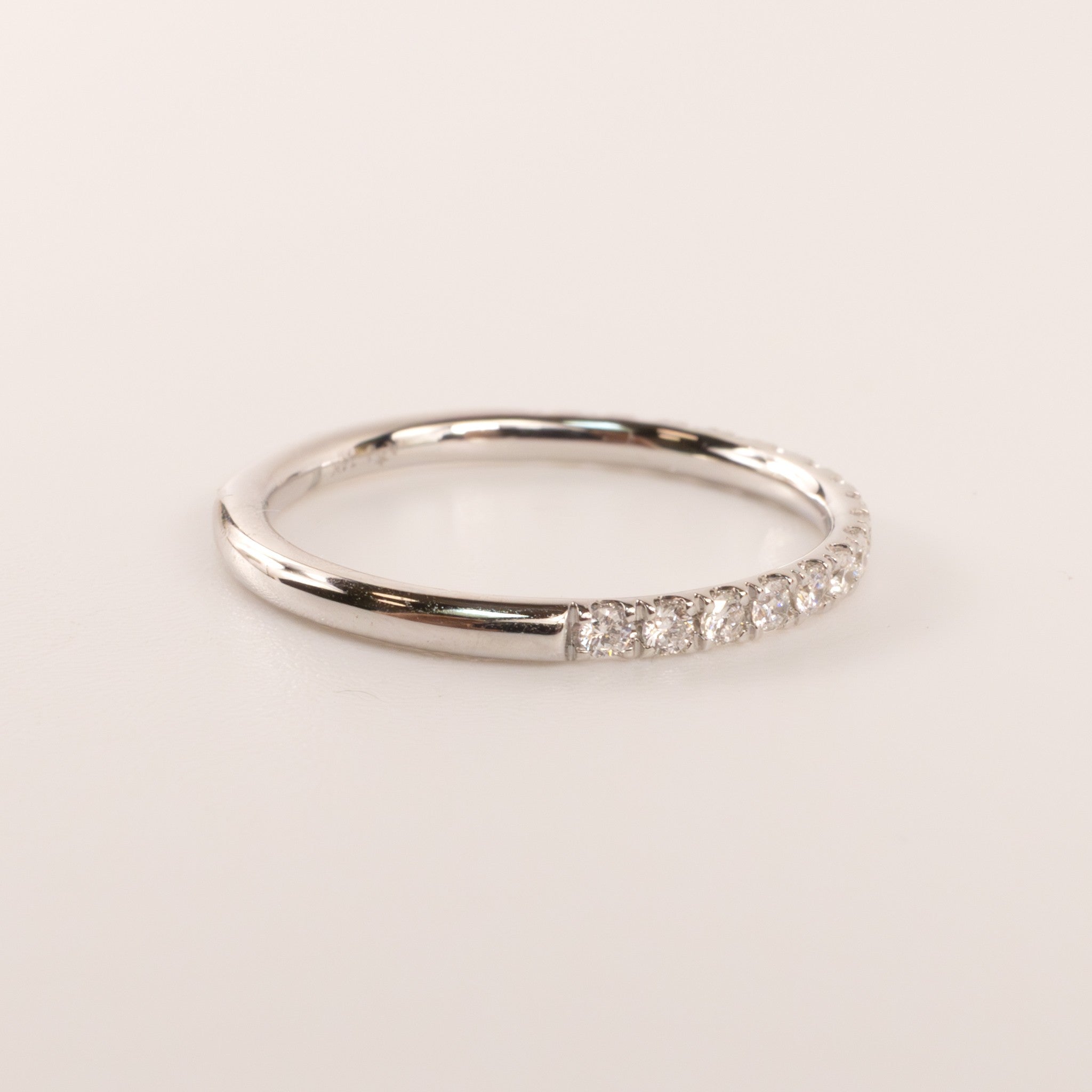 14KWG Lab Grown 0.22cttw Half-Way Diamond Band