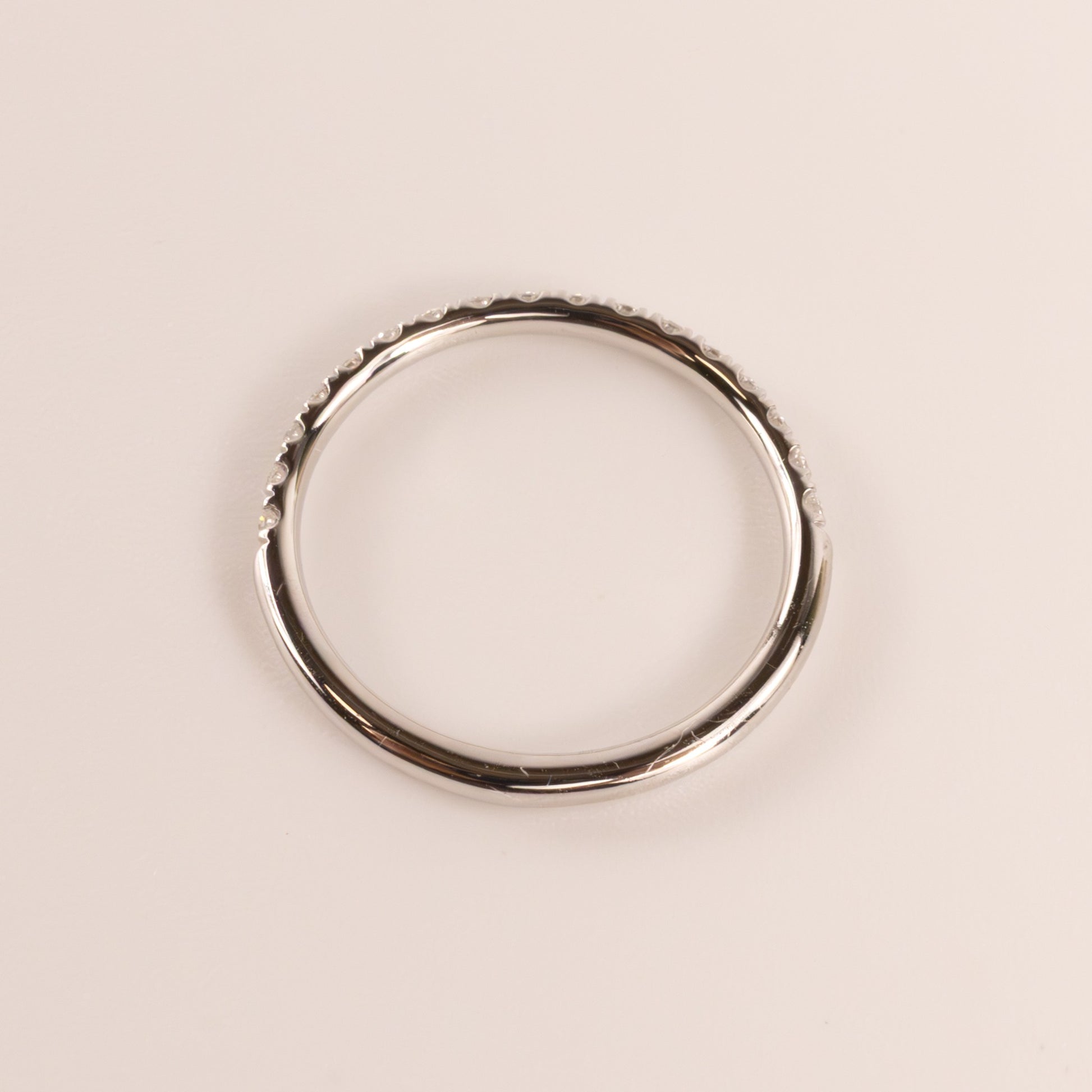 14KWG Lab Grown 0.22cttw Half-Way Diamond Band