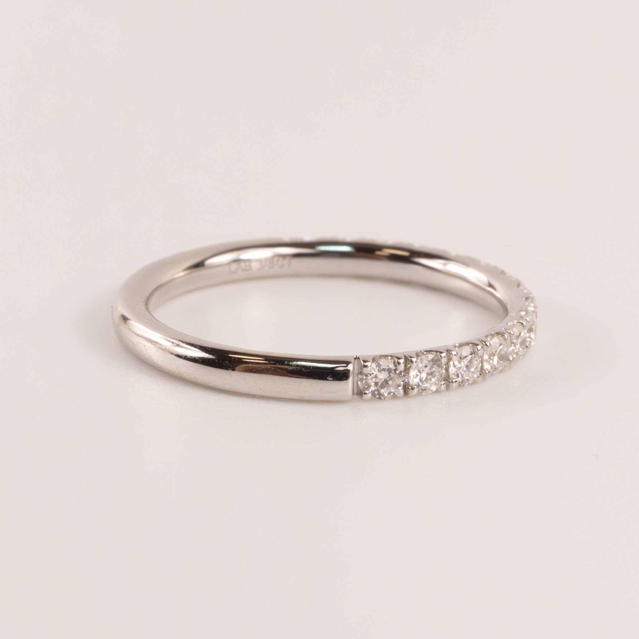 14KWG Lab Grown 0.38cttw Half-Way Diamond Band