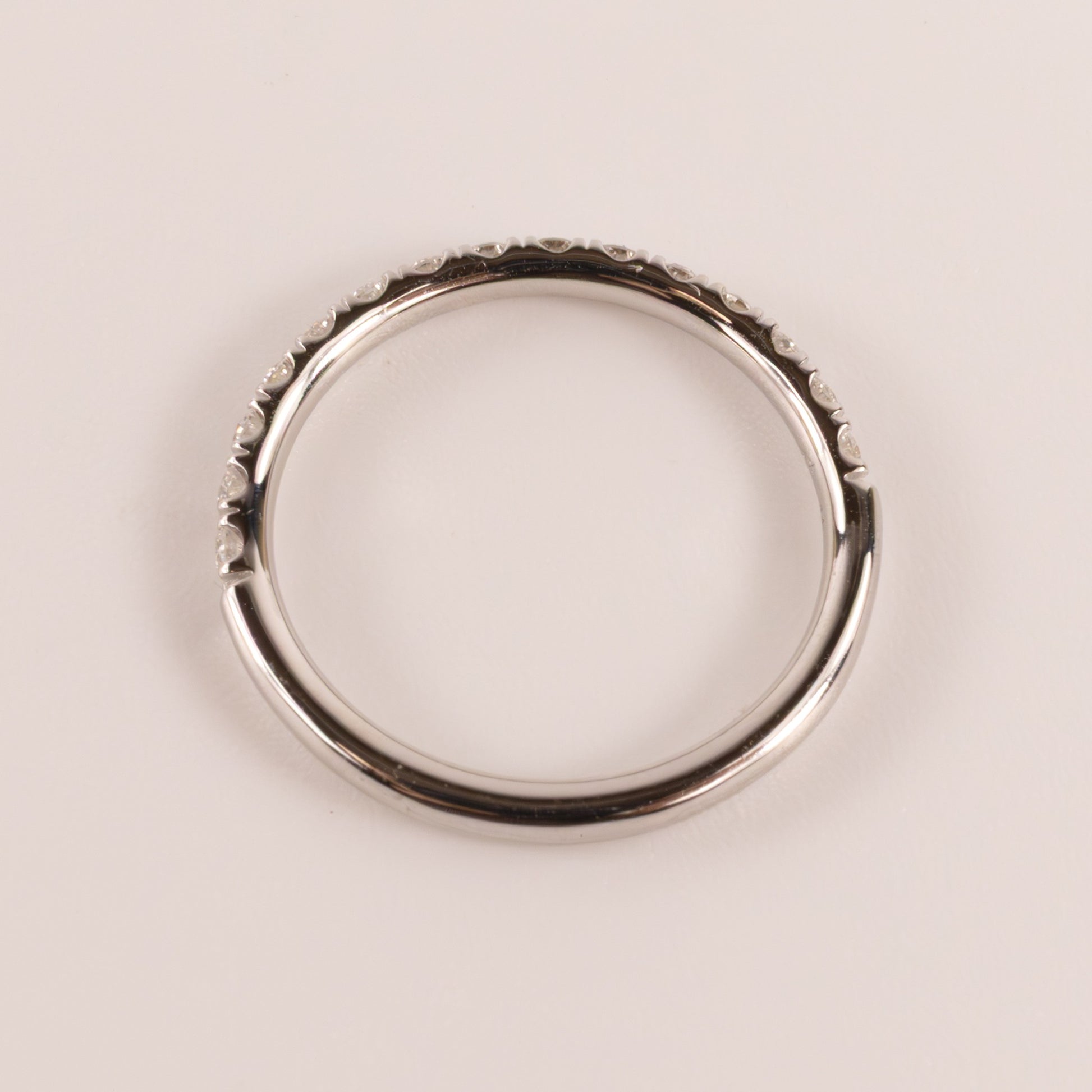 14KWG Lab Grown 0.38cttw Half-Way Diamond Band