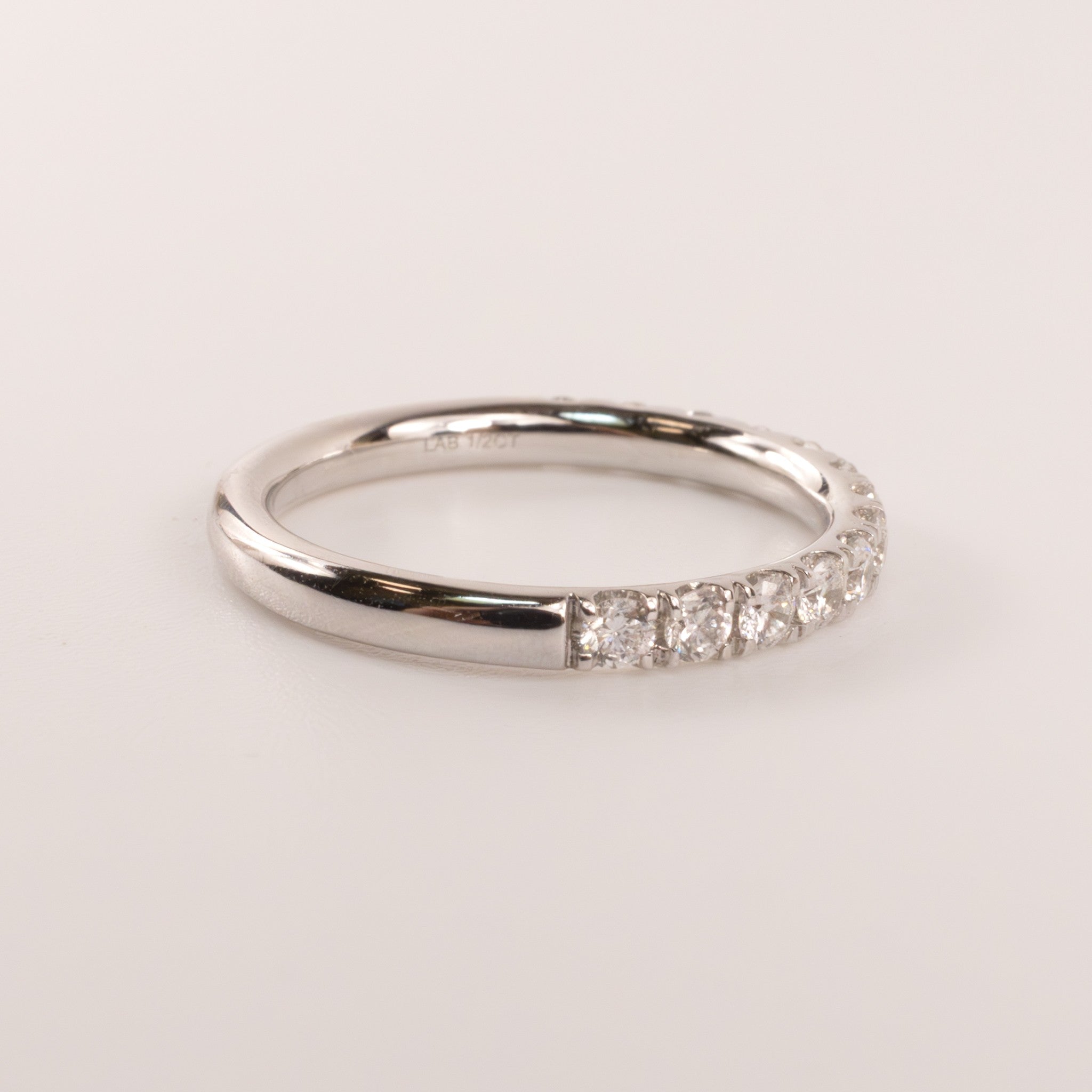 14KWG Lab Grown 0.51cttw Half-Way Diamond Band