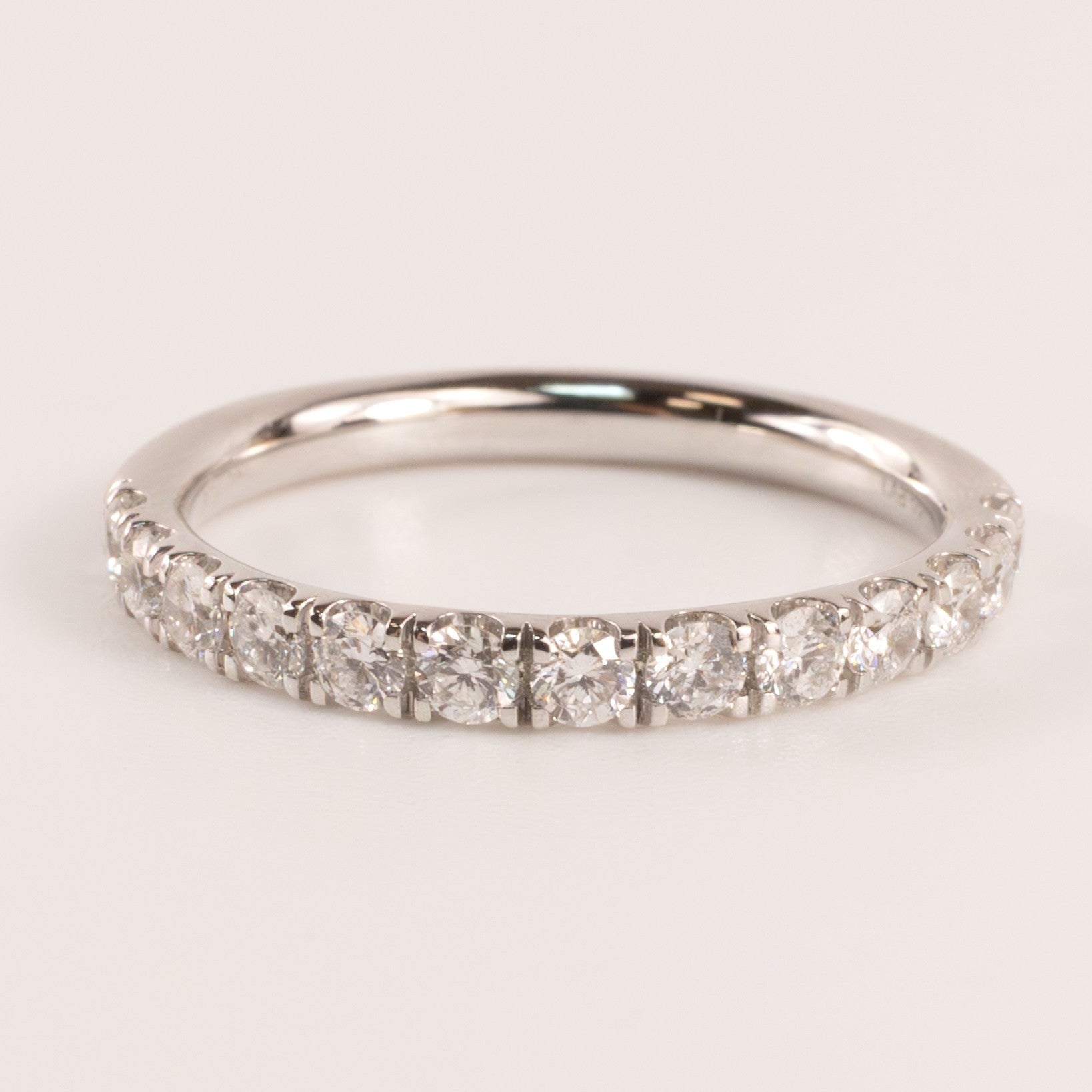 14KWG Lab Grown 0.51cttw Half-Way Diamond Band