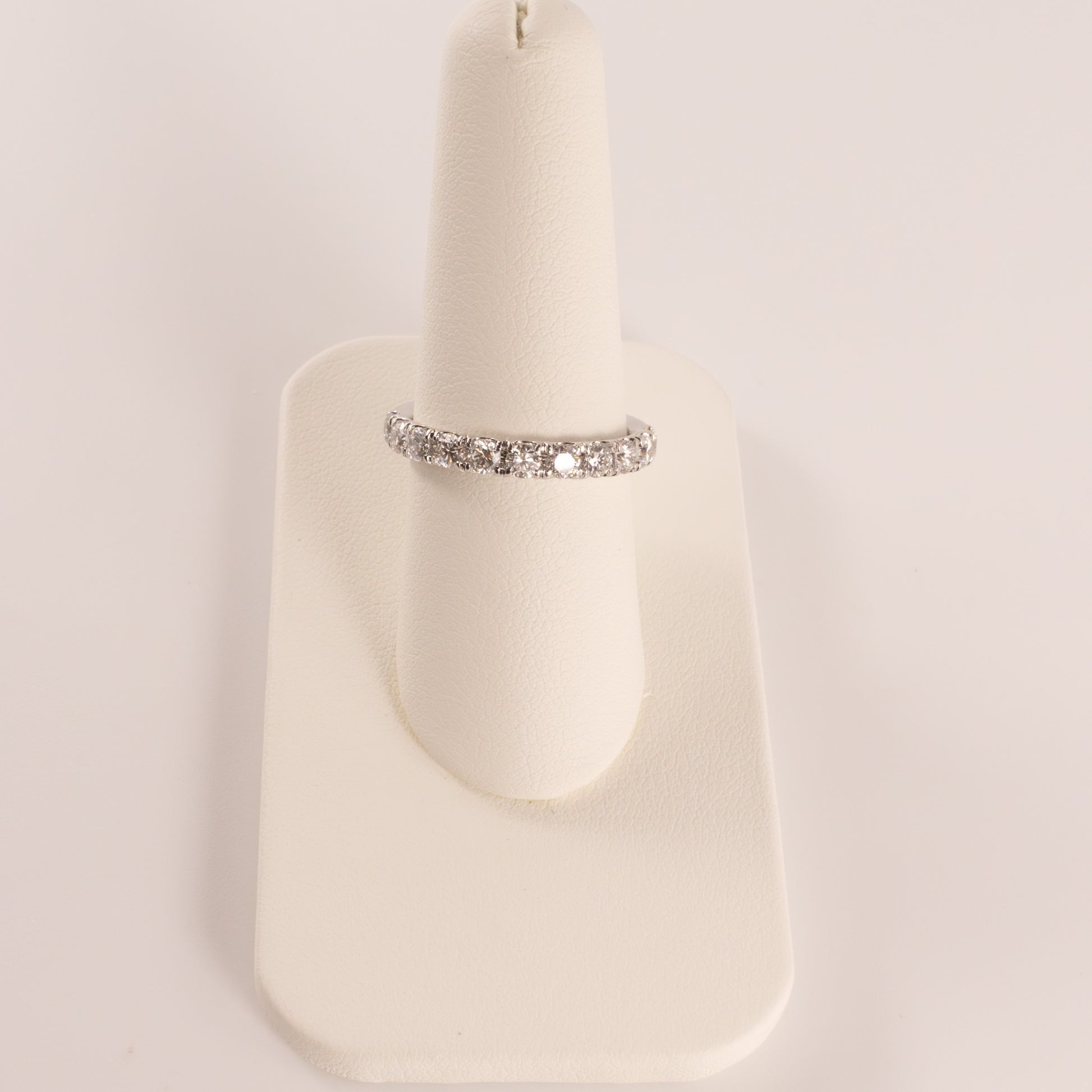 14KWG Lab Grown 0.74cttw Half-Way Diamond Band