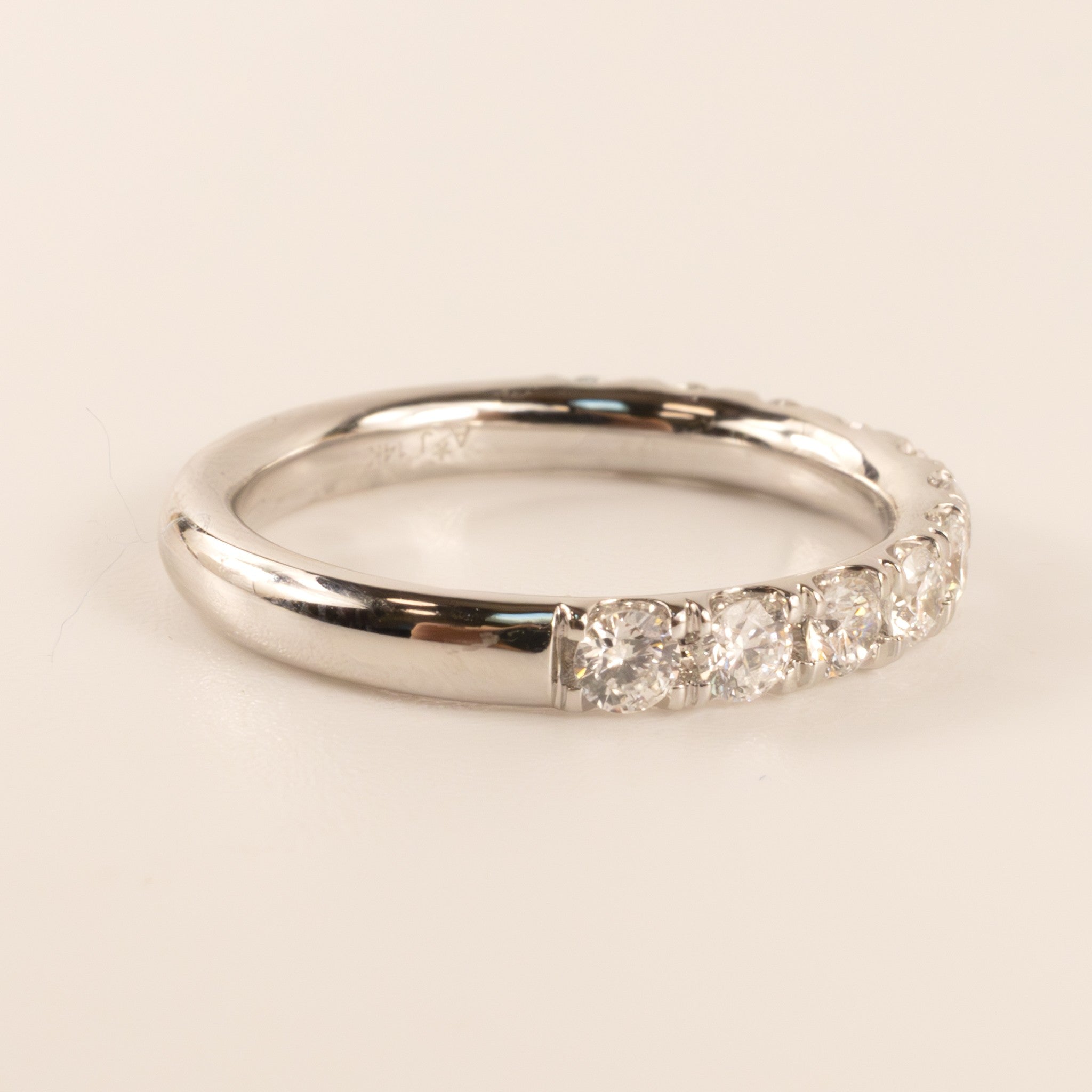 14KWG Lab Grown 0.74cttw Half-Way Diamond Band