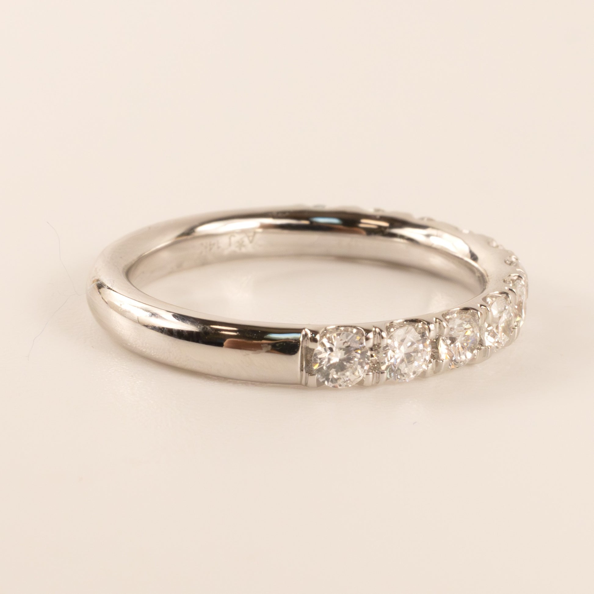 14KWG Lab Grown 0.74cttw Half-Way Diamond Band