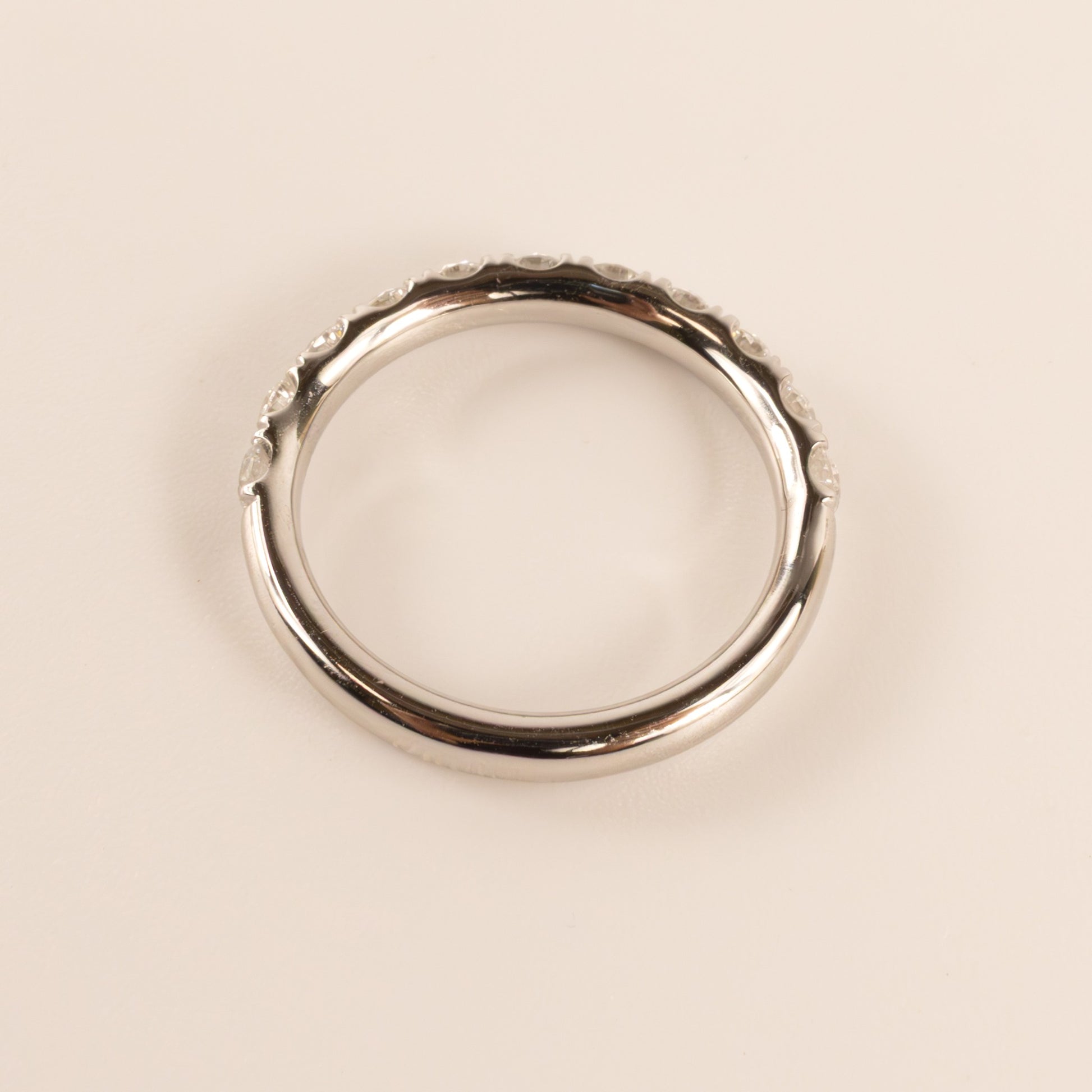 14KWG Lab Grown 0.74cttw Half-Way Diamond Band