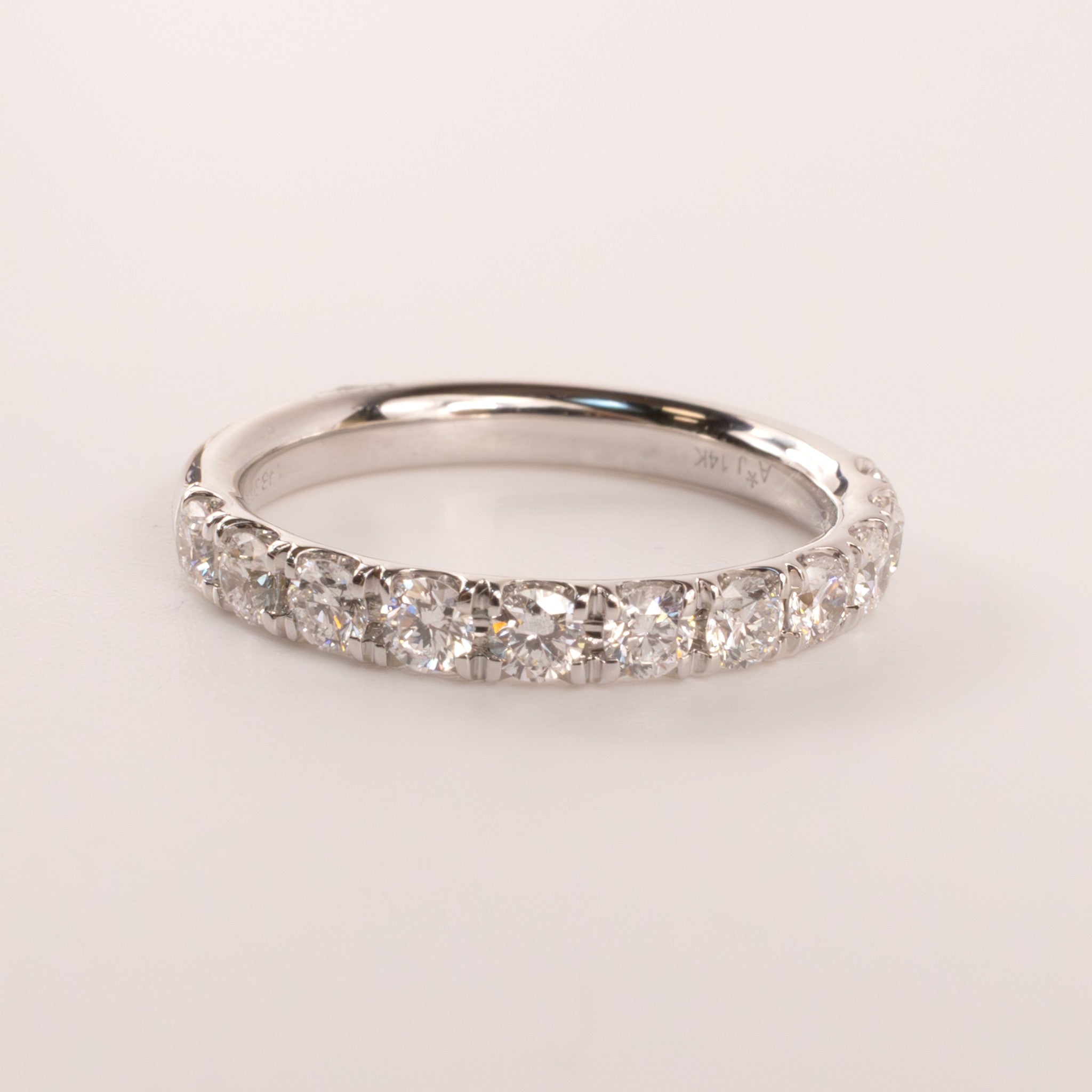 14KWG Lab Grown 0.74cttw Half-Way Diamond Band
