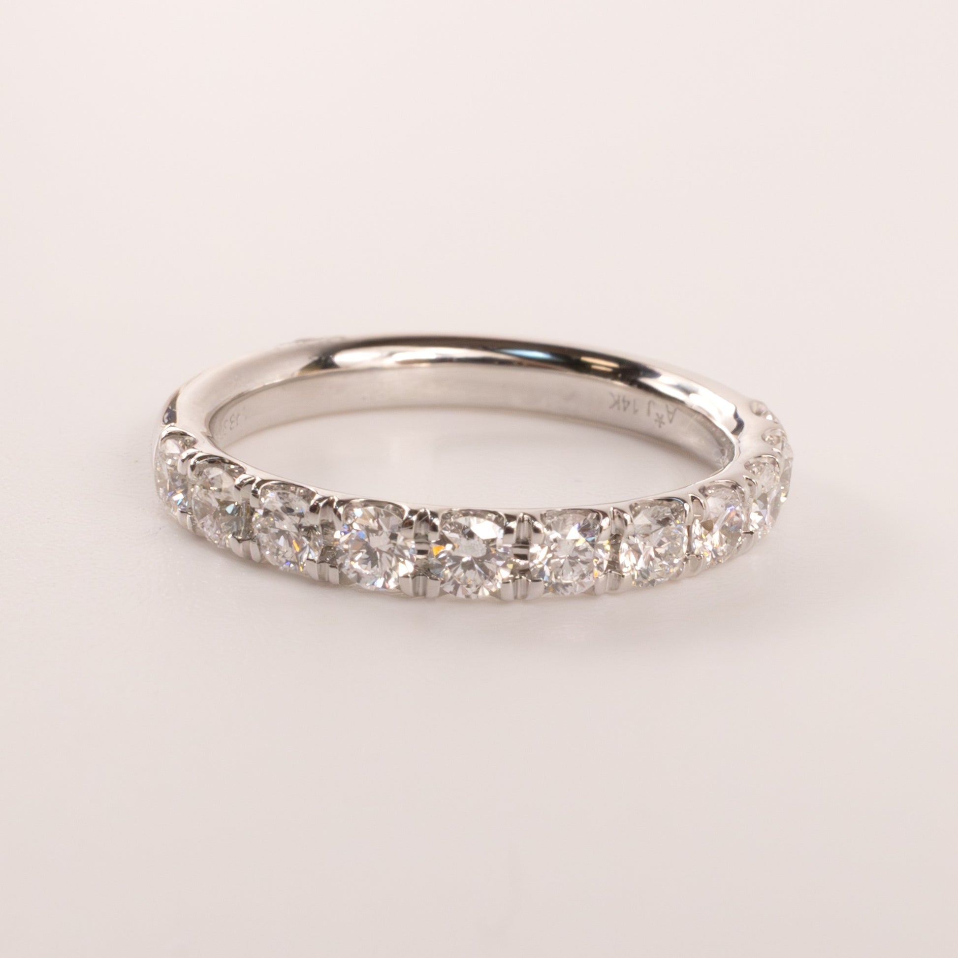 14KWG Lab Grown 0.74cttw Half-Way Diamond Band
