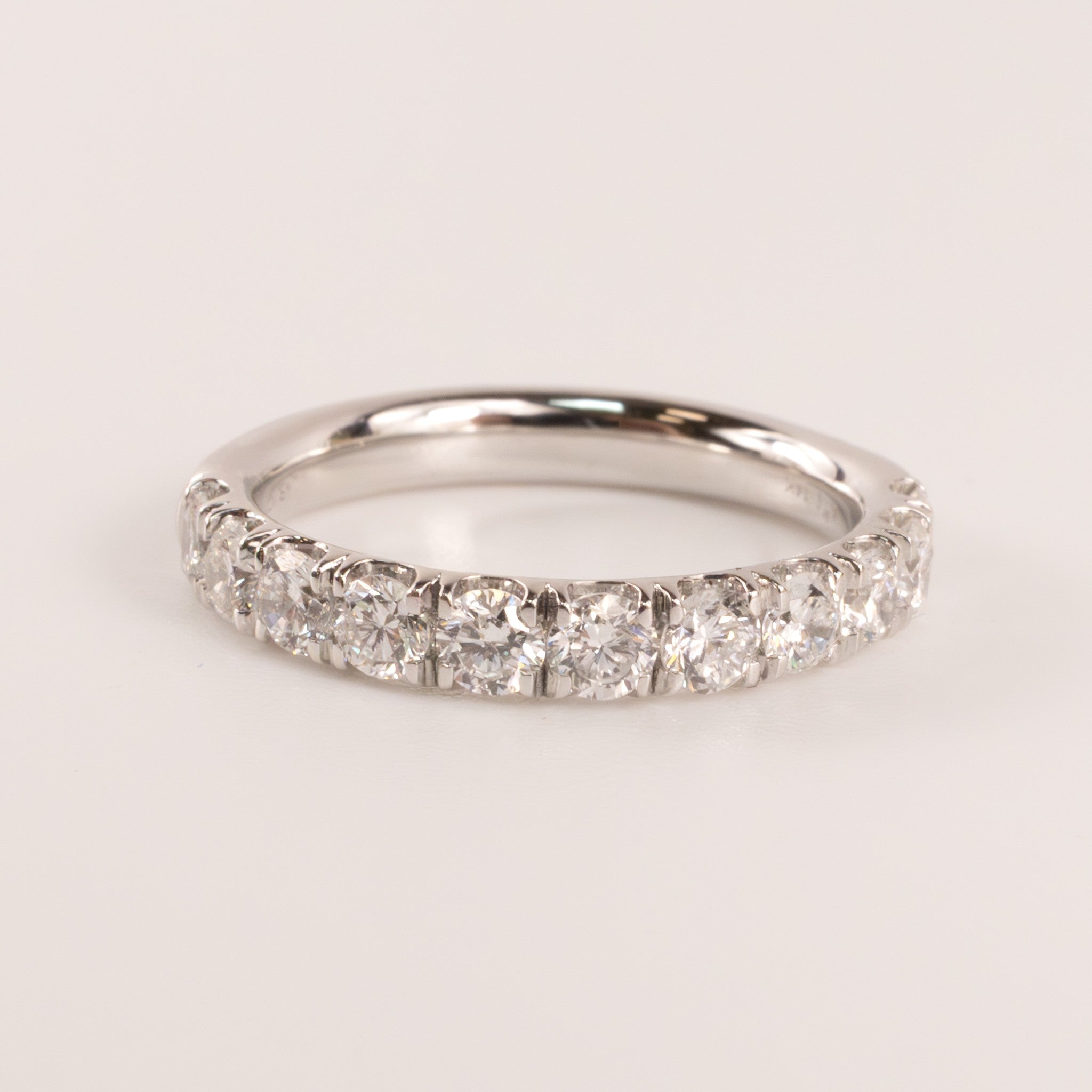 14KWG Lab Grown 1.01cttw Half-Way Diamond Band