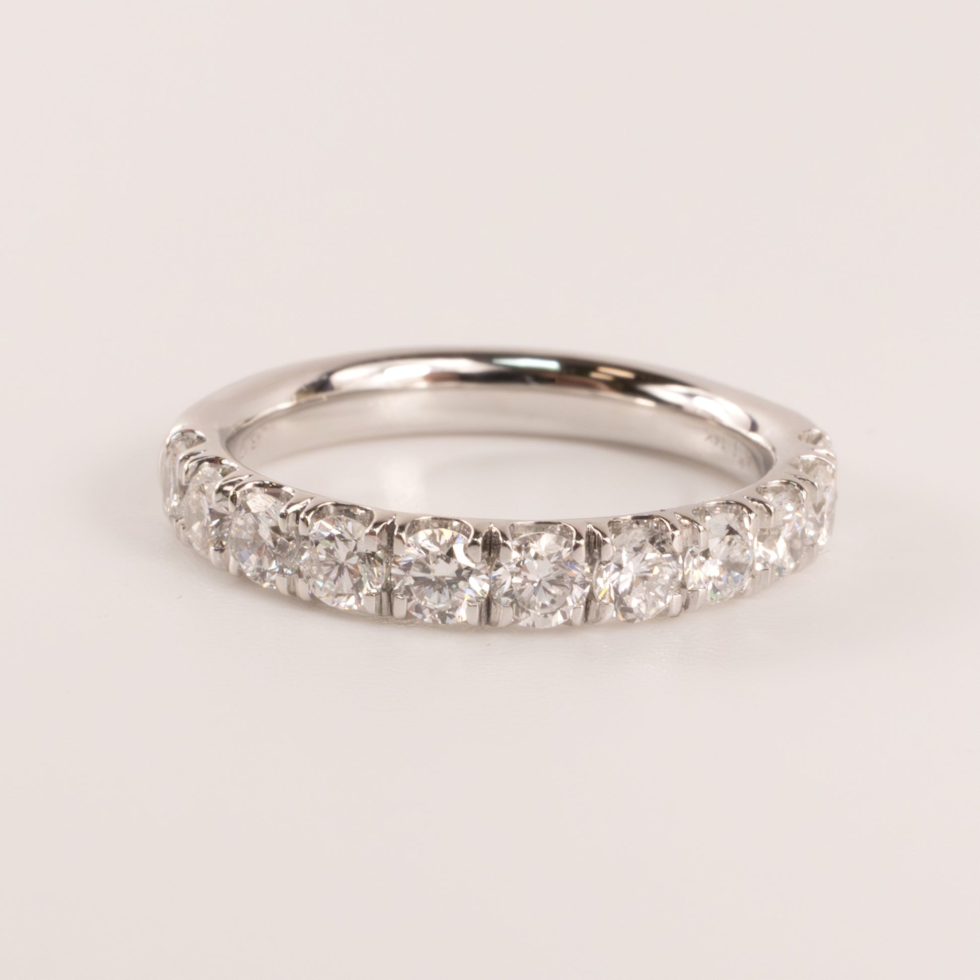 14KWG Lab Grown 1.01cttw Half-Way Diamond Band