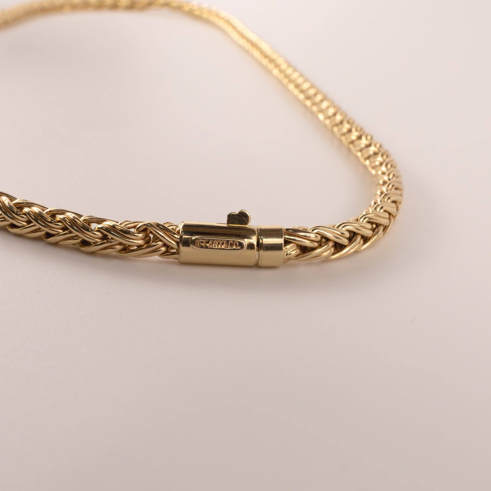 14KYG Vintage Tiffany & Co. Russian Weave/Wheat Chain